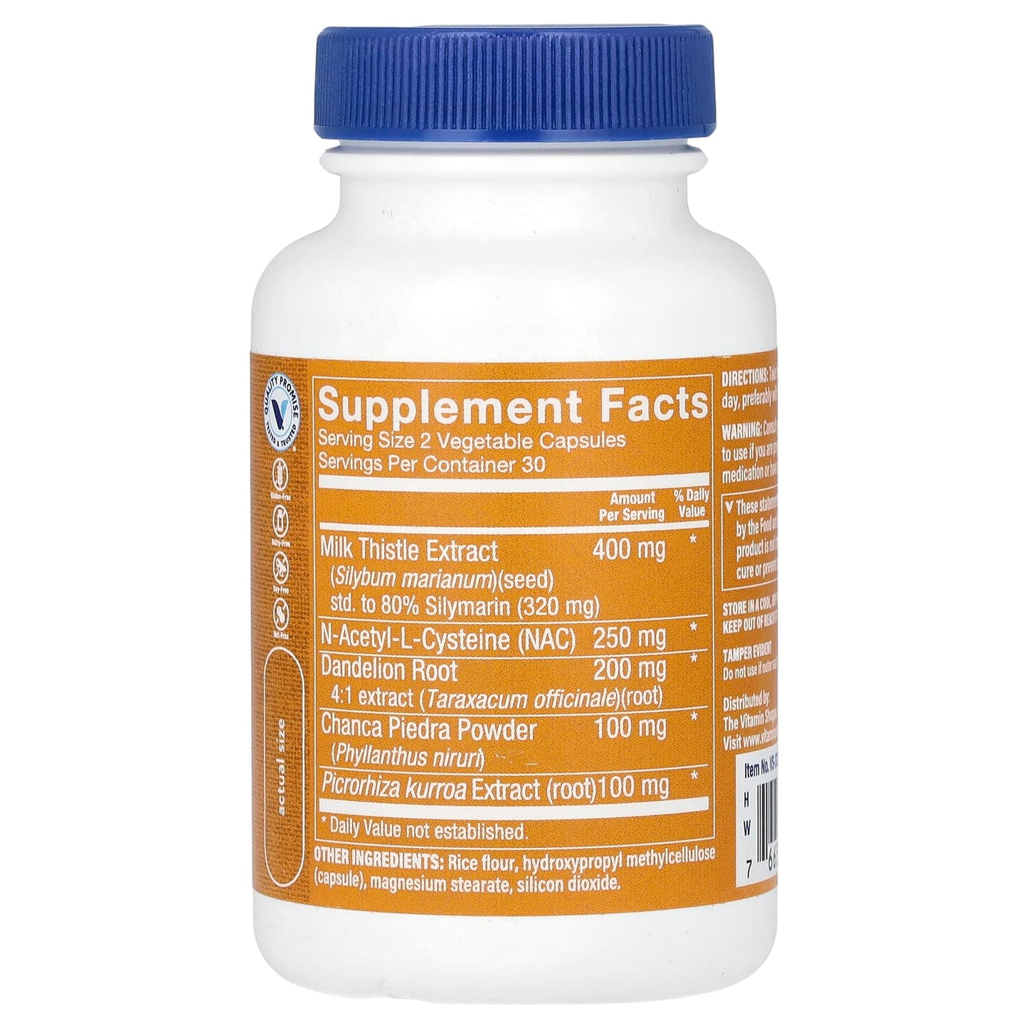 The Vitamin Shoppe, Liver Cleanse, 60 Vegetable Capsules - Image 2