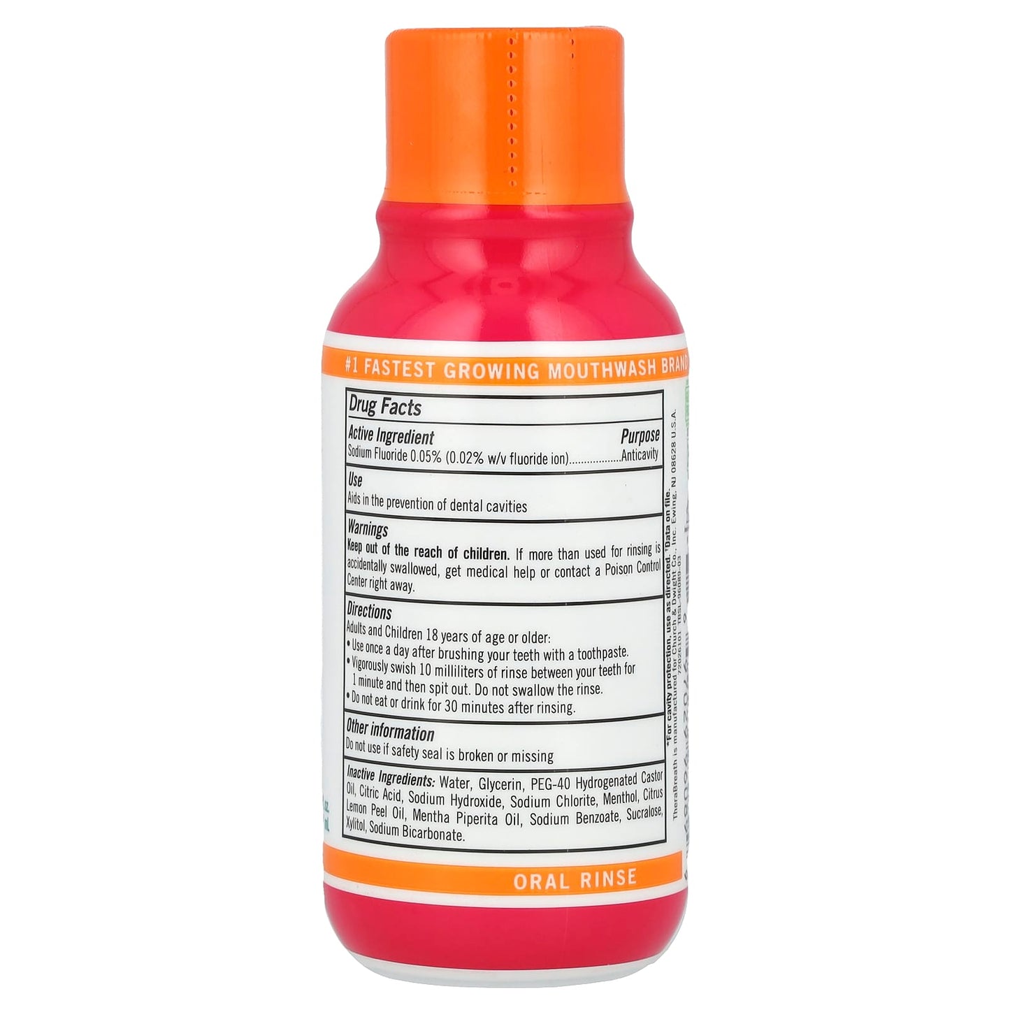 TheraBreath, Anticavity Oral Rinse, Sparkle Mint, 3 fl oz (88.7 ml) - Image 2