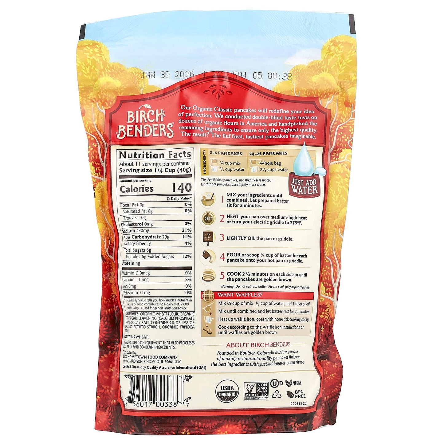 Delicious Organic Pancakes & Waffles in Minutes - Birch Benders 16oz - Image 2