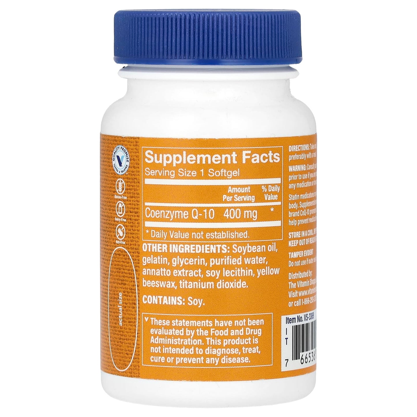 The Vitamin Shoppe, CoQ-10, 400 mg, 30 Softgels - Image 2