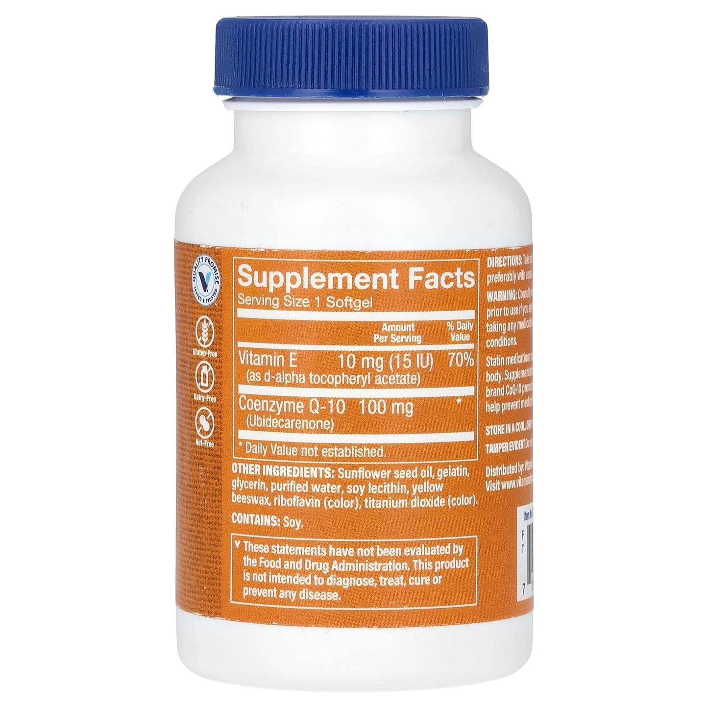 The Vitamin Shoppe, CoQ-10, 100 mg, 120 Softgels - Image 2