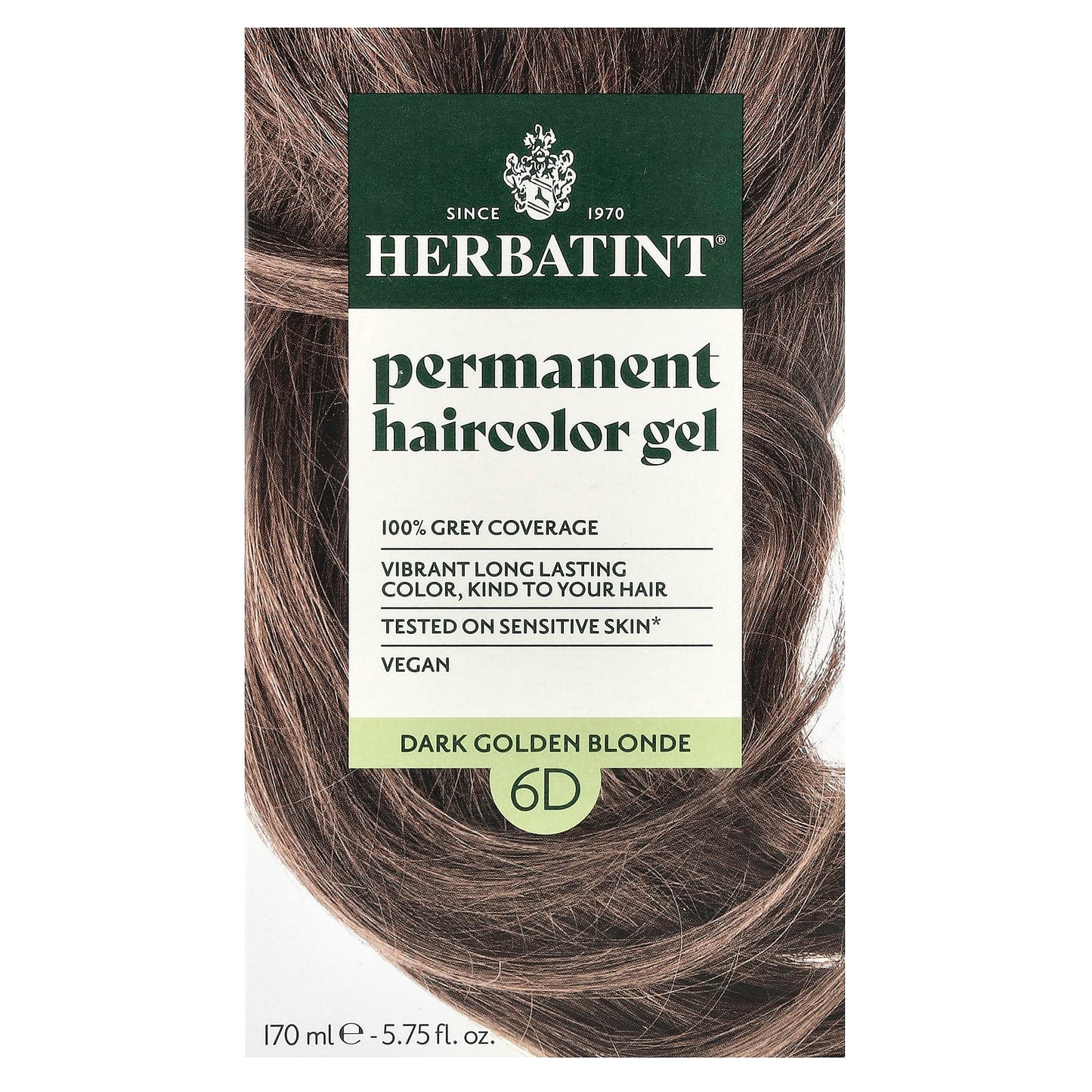 Herbatint Permanent Hair Color Gel - Dark Golden Blonde - Image 1