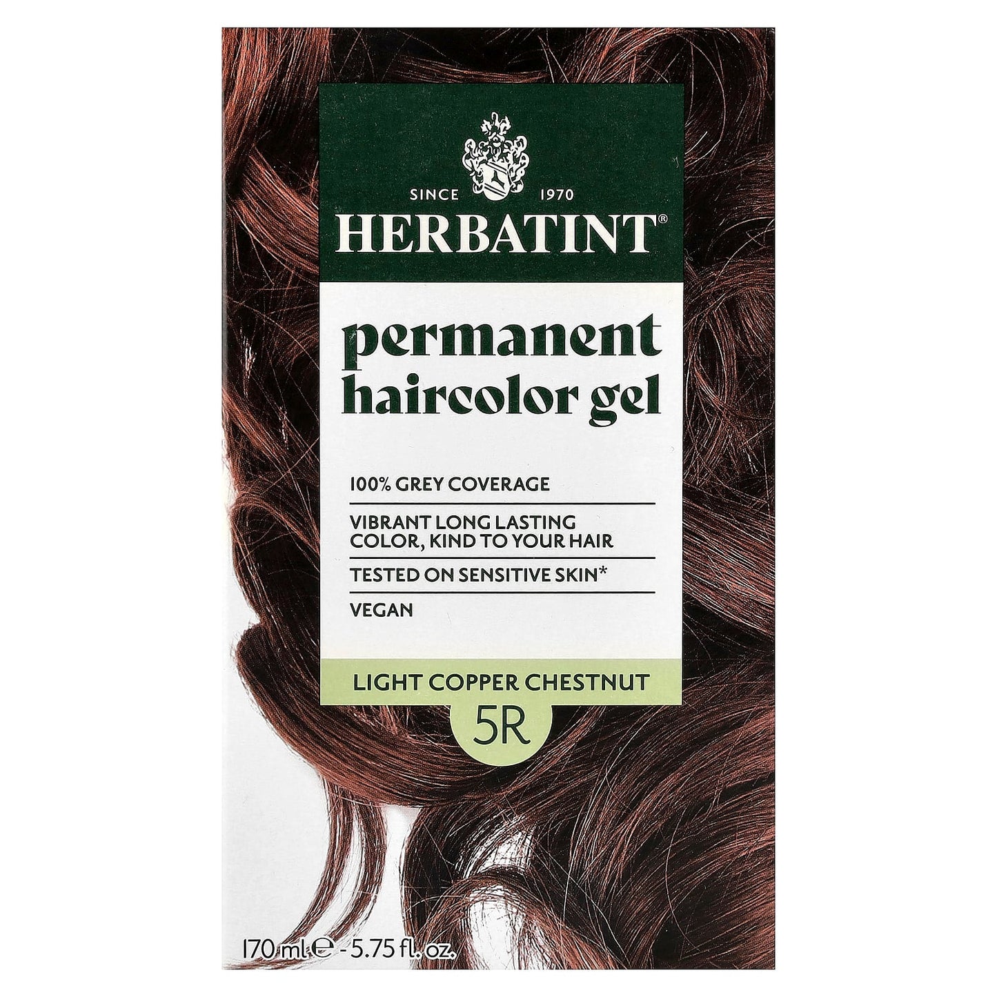 Herbatint Permanent Hair Color Gel - 5R Light Copper Chestnut - Image 1