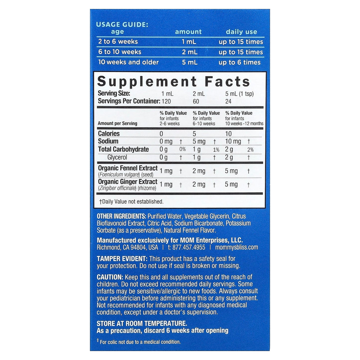Mommy's Bliss, Gripe Water, Original, Age 2 Weeks+, 4 fl oz (120 ml) - Image 2