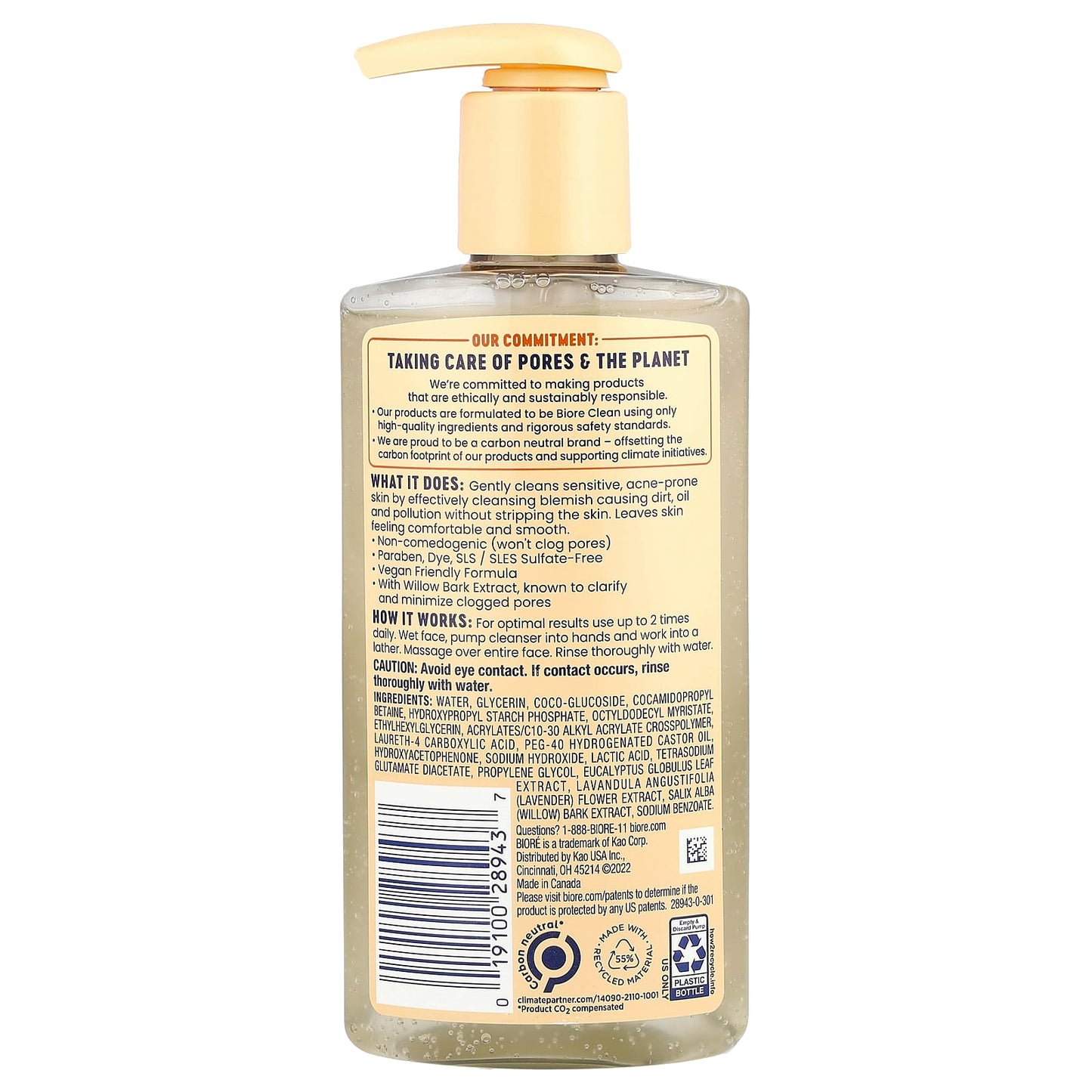Biore Gentle Acne Prone Cleanser, Fragrance Free, 6.77 fl oz - Image 2