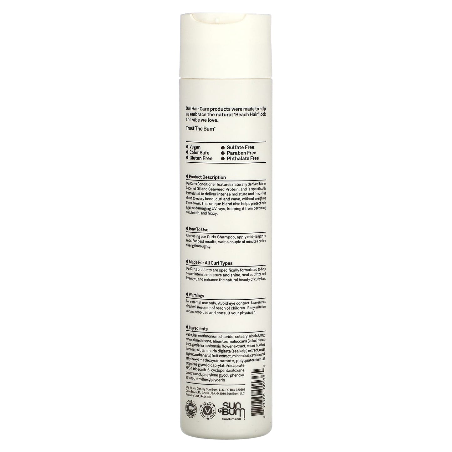 Sun Bum, Curls Conditioner, For All Curl Types, 10 fl oz (300 ml) - Image 2