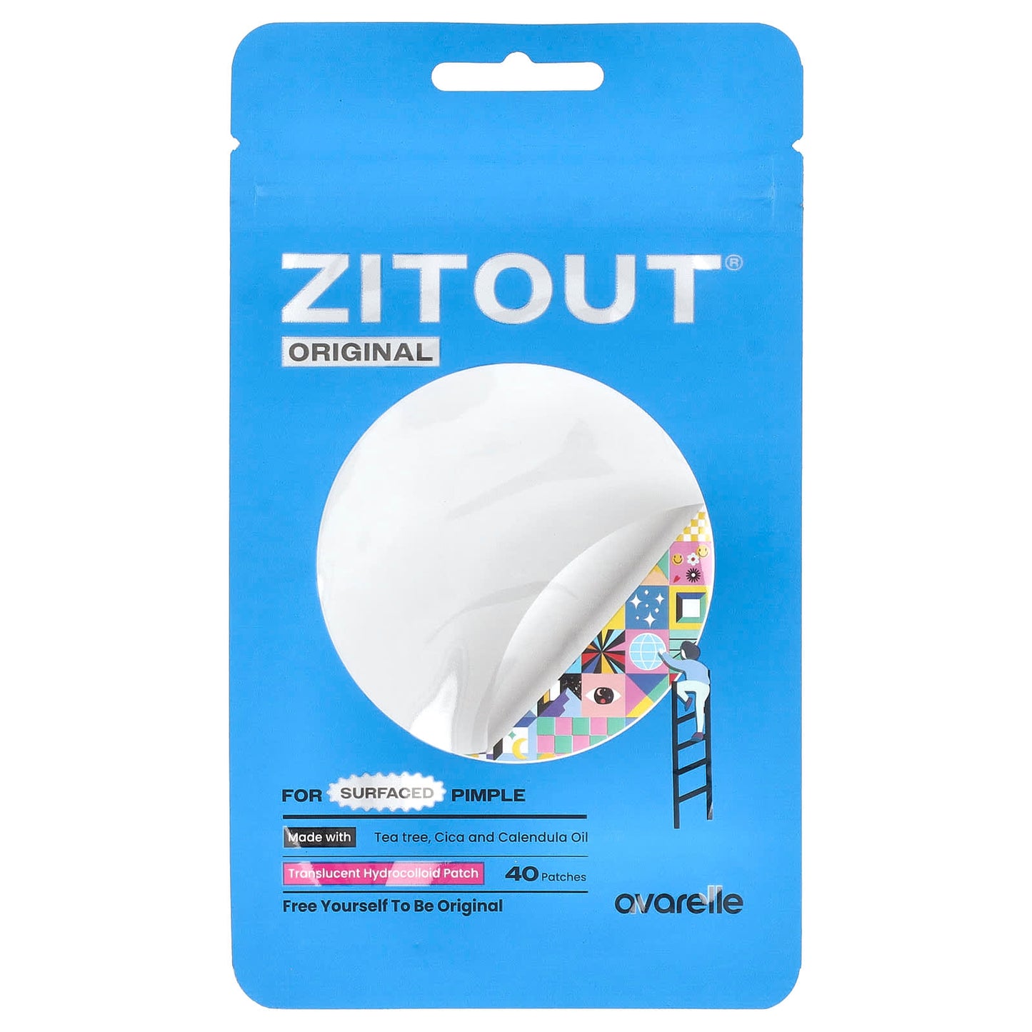 Zitout Original Acne Patches by Avarelle - Tea Tree, Cica, Calendula Oil, Hydrocolloid - Image 1