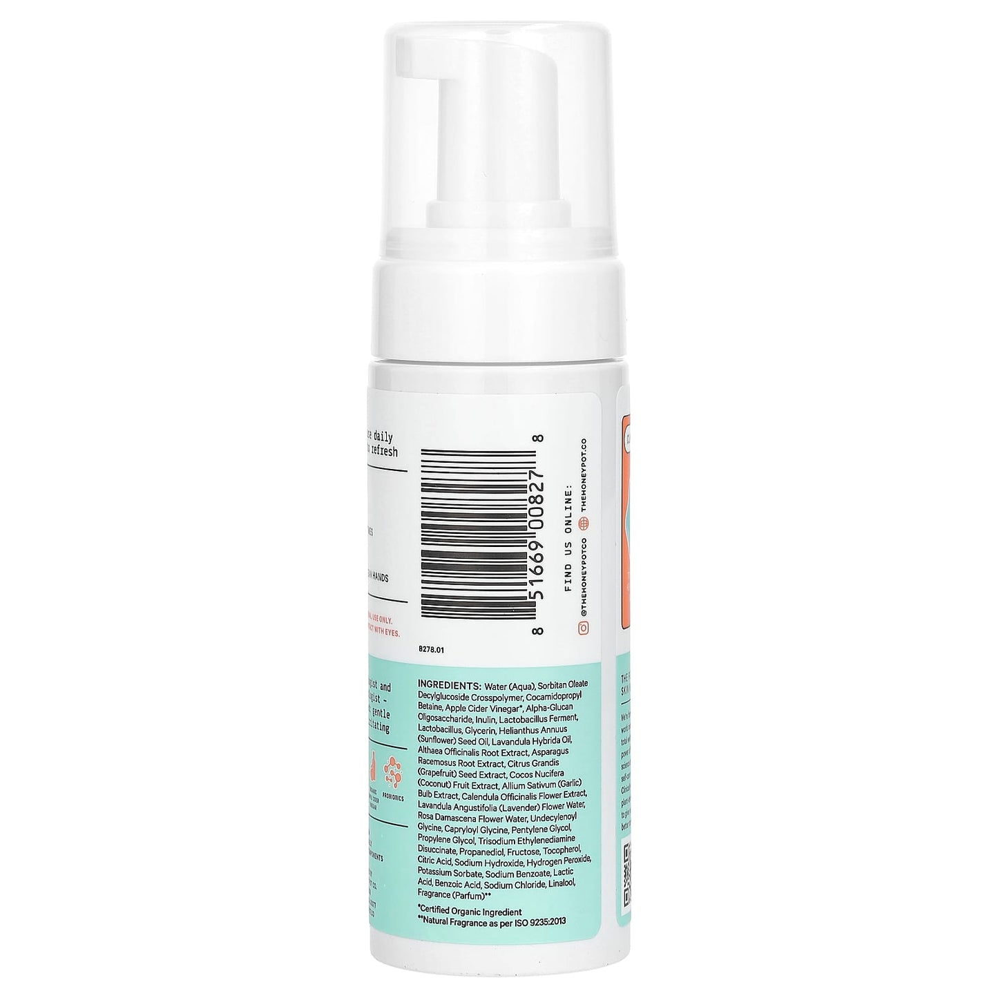 The Honey Pot Company, Probiotic Foaming Wash, 5.51 fl oz (163 ml) - Image 2