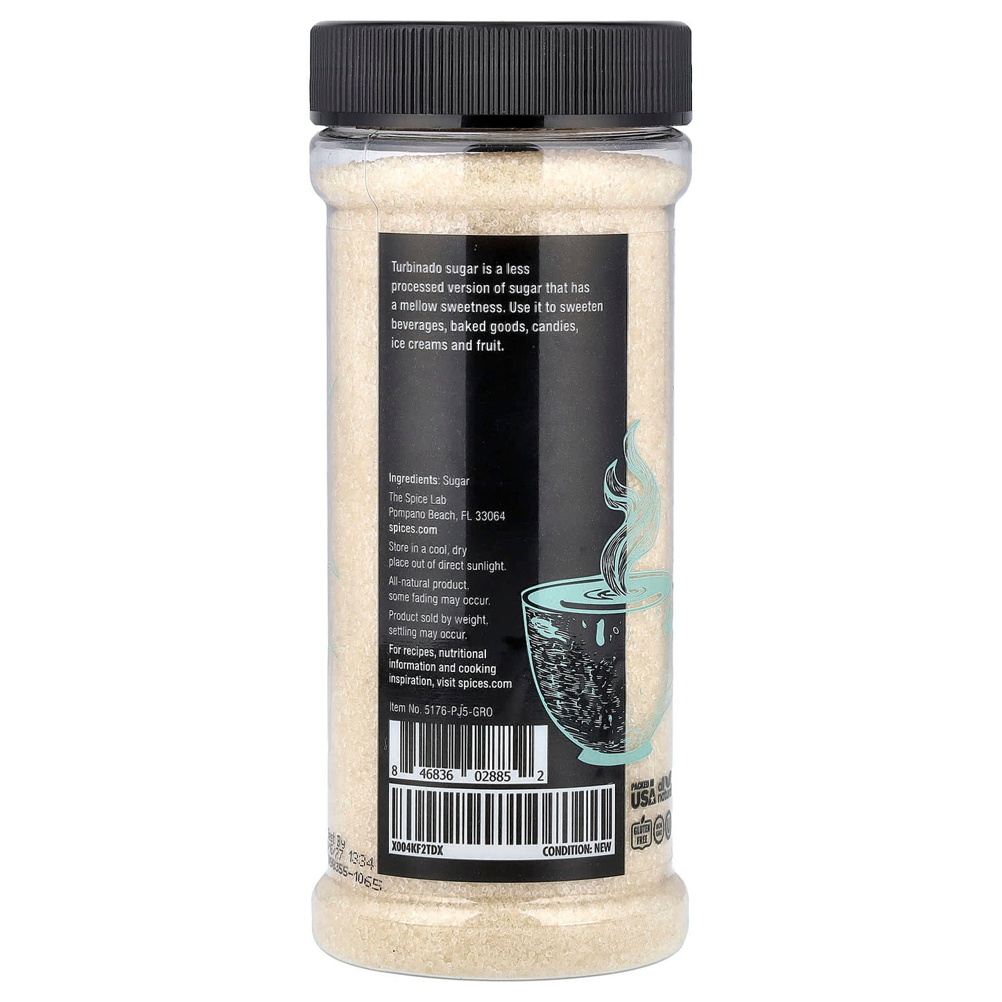 The Spice Lab, Turbinado Sugar, 12.3 oz (348 g) - Image 2