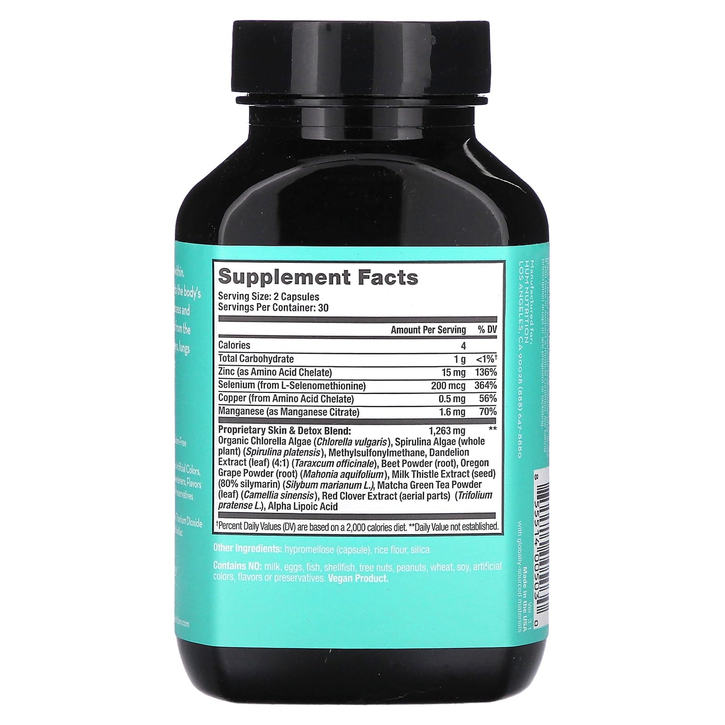Detox Your Body & Skin with HUM Nutrition Daily Cleanse, 60 Vegan Capsules - Image 2