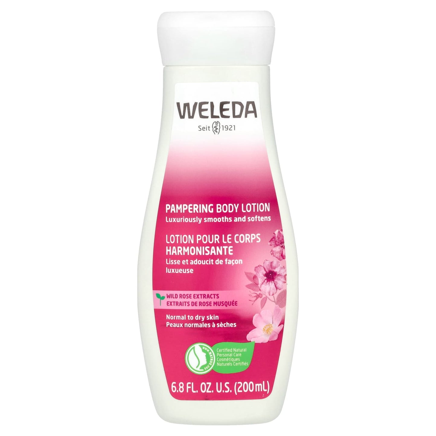 Weleda, Pampering Body Lotion, Wild Rose Extracts, 6.8 fl oz (200 ml) - Image 1