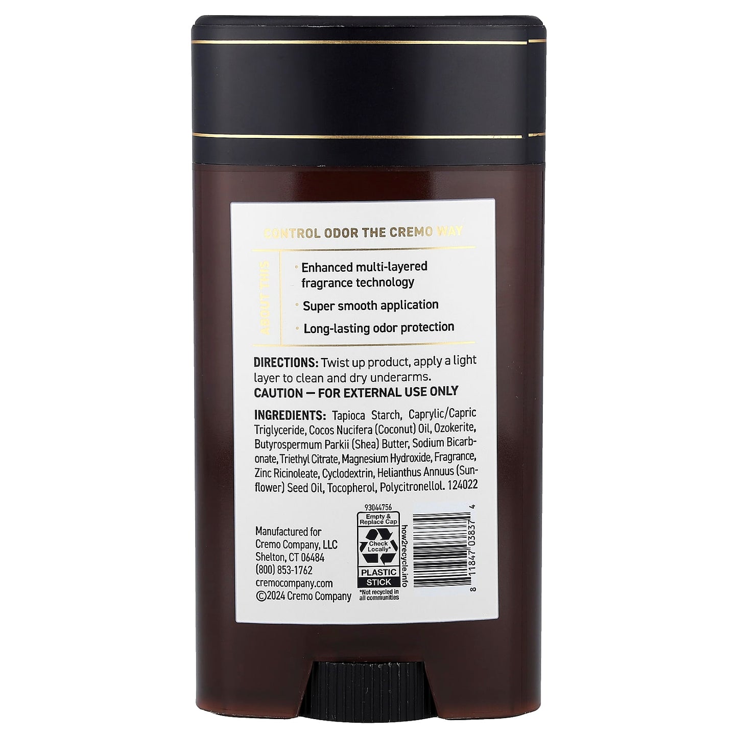 Cremo Italian Bergamot Deodorant, Long-Lasting Aluminum-Free Protection - Image 2