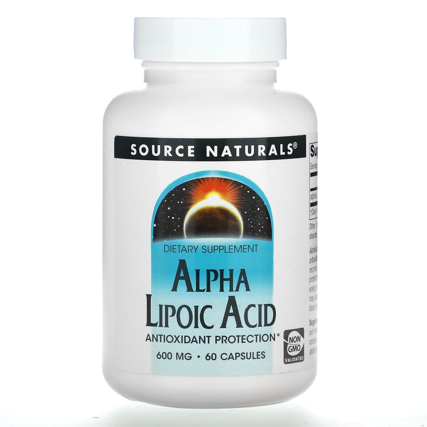 Source Naturals, Alpha Lipoic Acid, 600 mg, 60 Capsules - Image 1