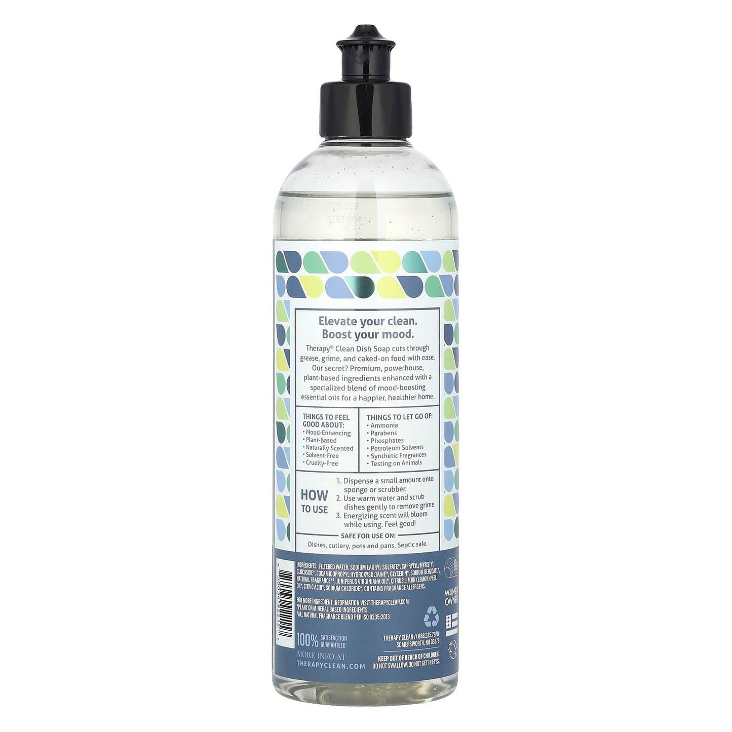 Therapy Clean, Dish Soap, Juniper & Lemon Zest, 16 fl oz (473 ml) - Image 2
