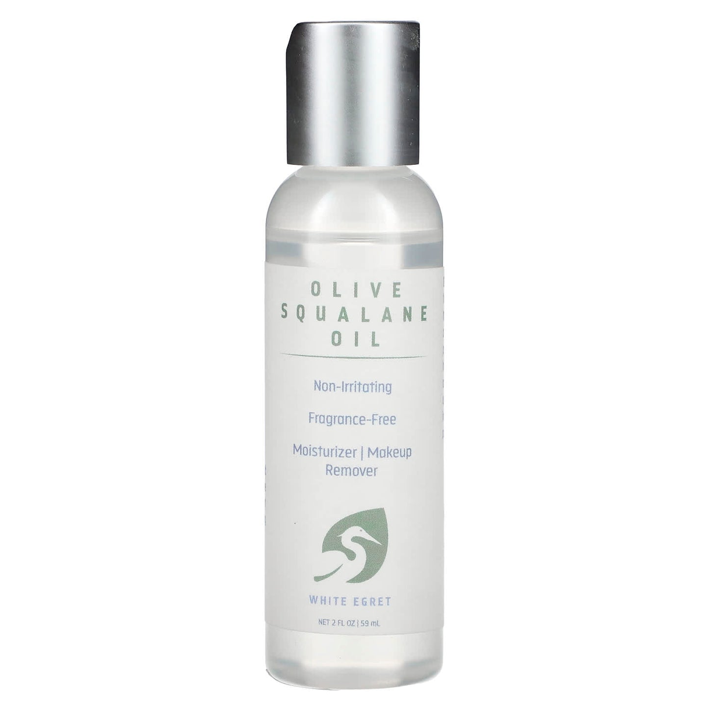 White Egret, Olive Squalane Oil, Fragrance Free, 2 fl oz (59 ml) - Image 1