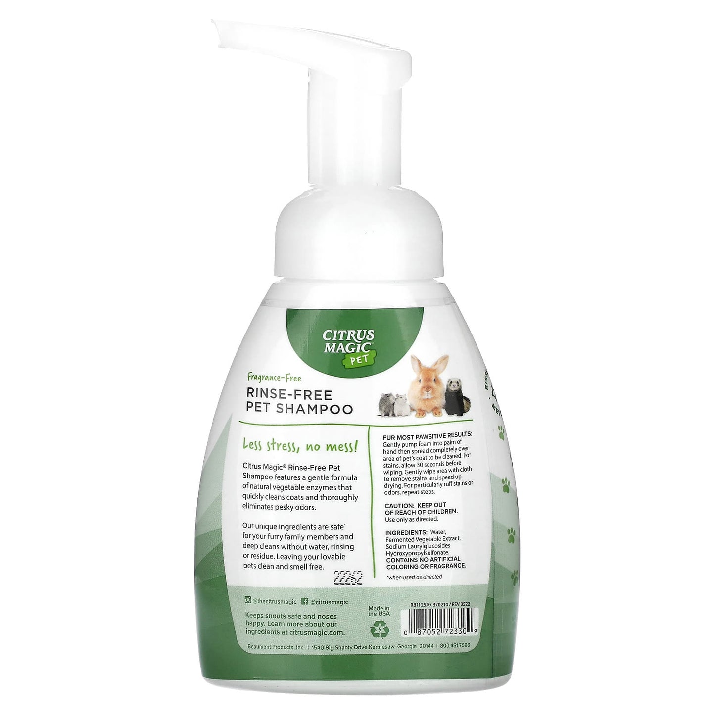 Rinse-Free Pet Shampoo by Citrus Magic: Easy Cleaning for Hard-To-Bathe Pets - Image 2
