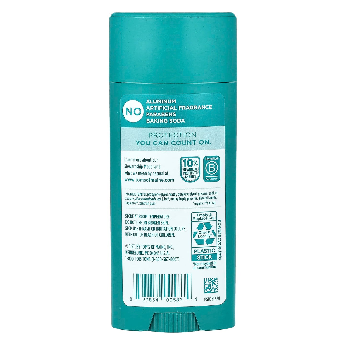 Tom's of Maine, Aluminum Free Deodorant, Coconut Mango, 3.25 oz (92 g) - Image 2