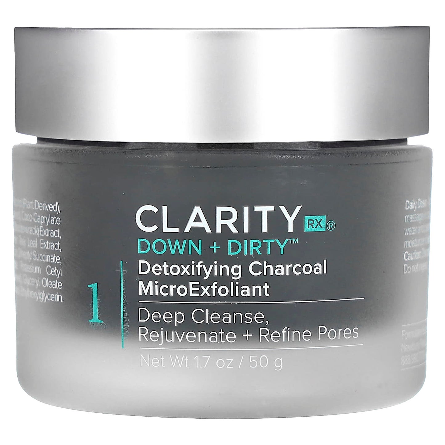 Charcoal Detox Face Mask by ClarityRx, Natural Exfoliant for Glowing Skin - Image 1