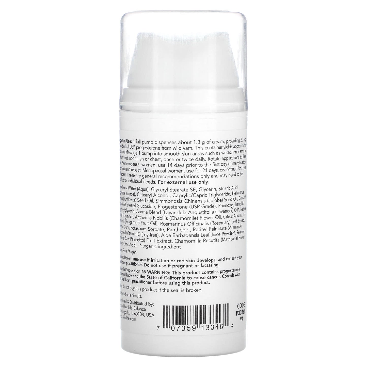 Protocol for Life Balance, Progesterone From Wild Yam, Balancing Skin Cream, Natural Lavender, 3 oz (85 g) - Image 2