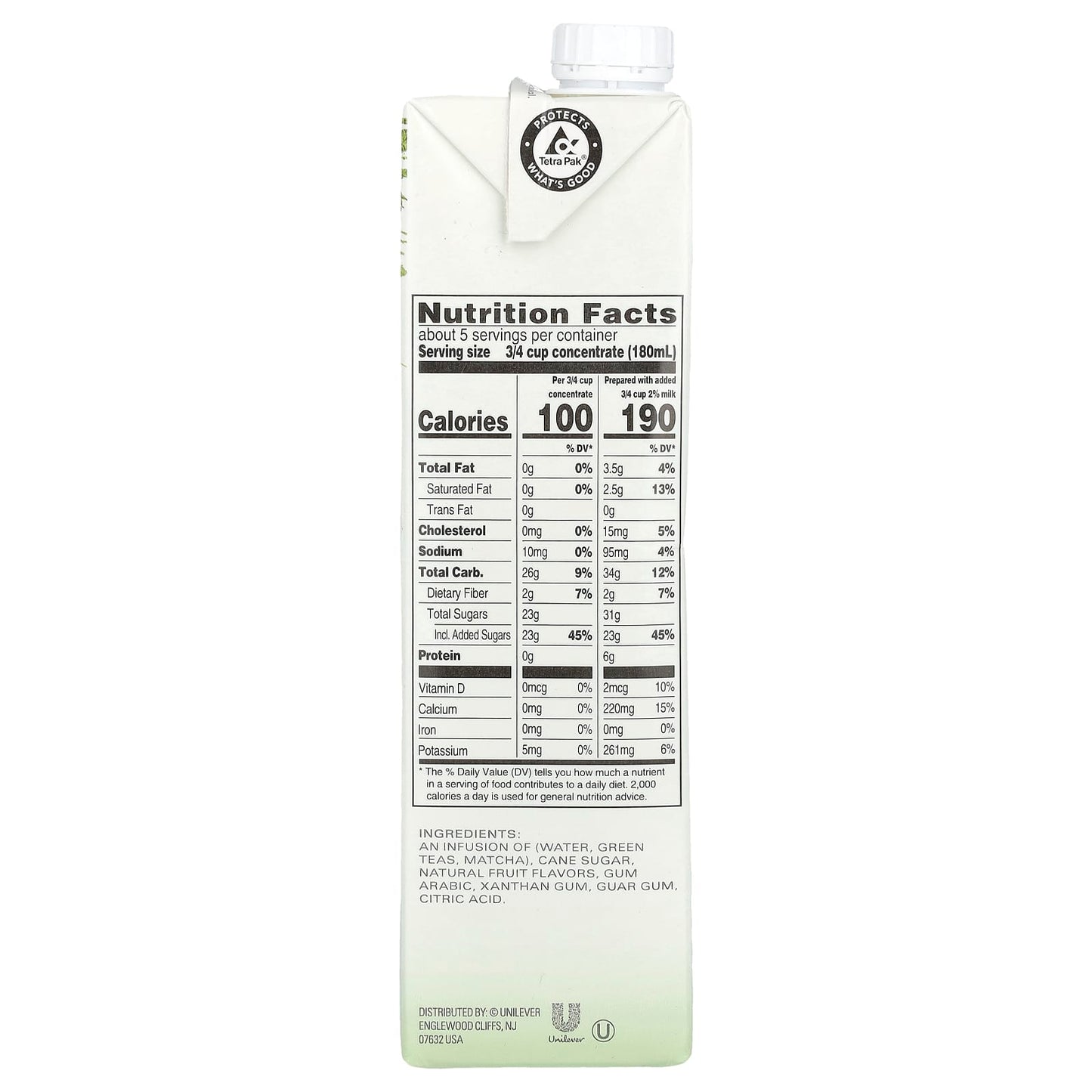 TAZO, Green Tea Matcha Latte, Green Tea Concentrate, 32 fl oz (946 ml) - Image 2