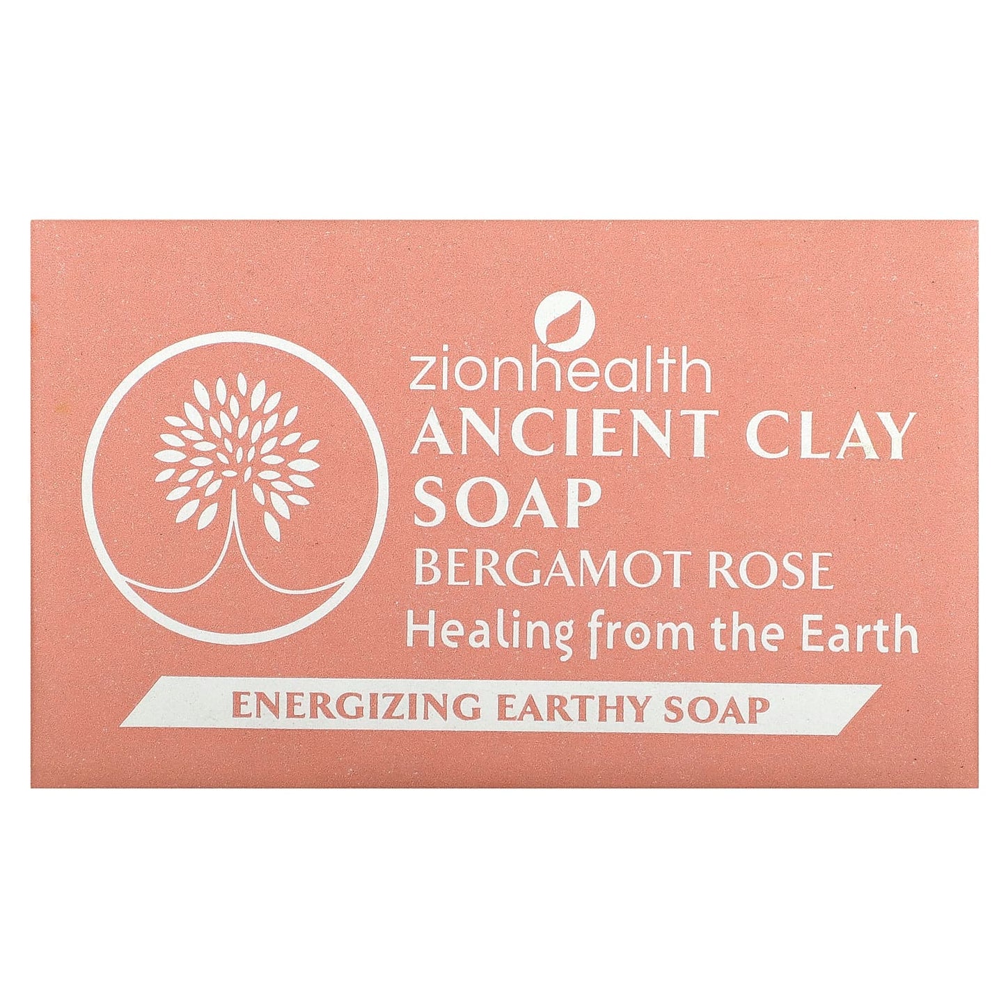 Zion Health, Ancient Clay Bar Soap, Bergamot Rose, 6 oz (170 g) - Image 1
