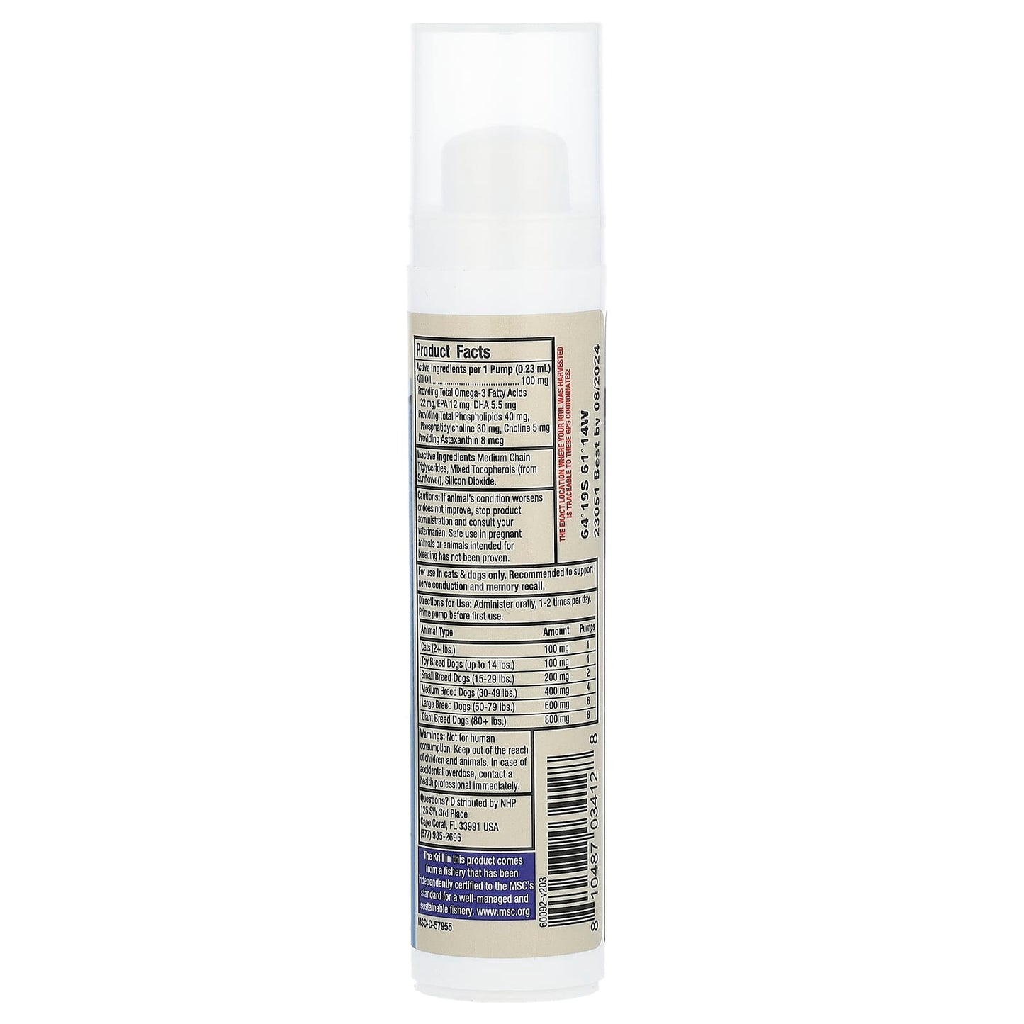 Dr. Mercola, Antarctic Krill Oil, For Cats & Dogs, 1.45 fl oz (43 ml)