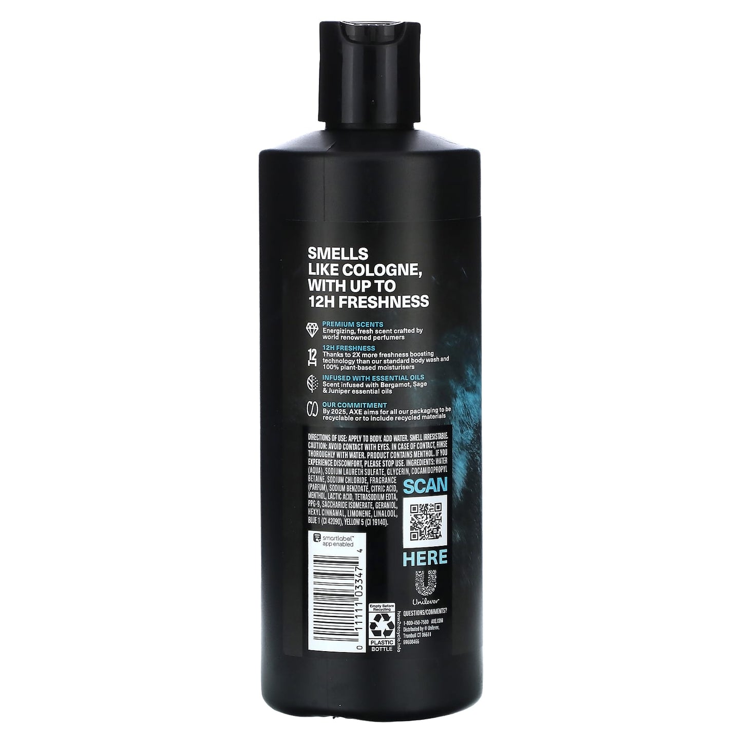 Axe Aqua Bergamot Body Wash, 12H Freshness, 18 fl oz - Image 2