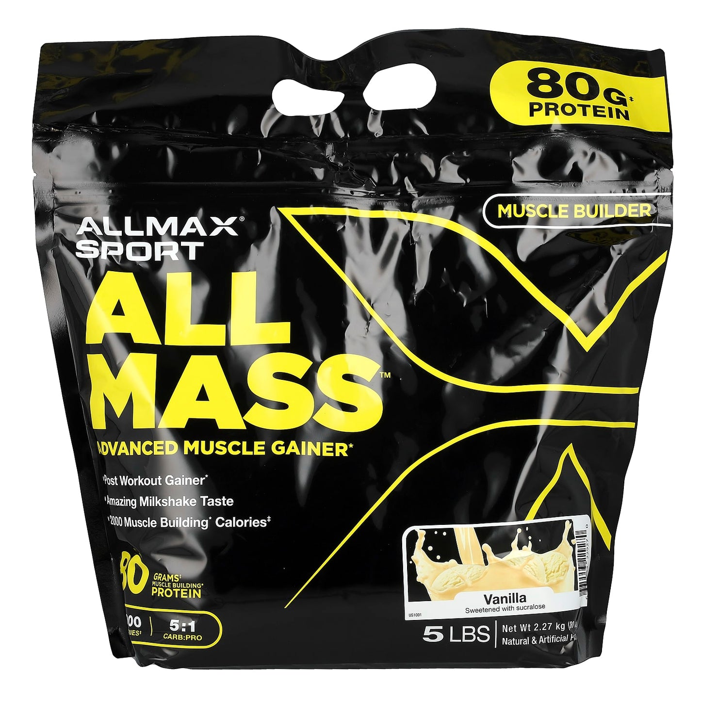 ALLMAX Advanced Muscle Gainer | 2000 Calories, 80g Protein, Vanilla - Image 1