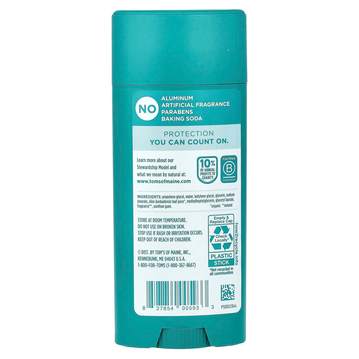 Tom's of Maine, Aluminum Free Deodorant, Lemongrass Tea Tree, 3.25 oz (92 g) - Image 2