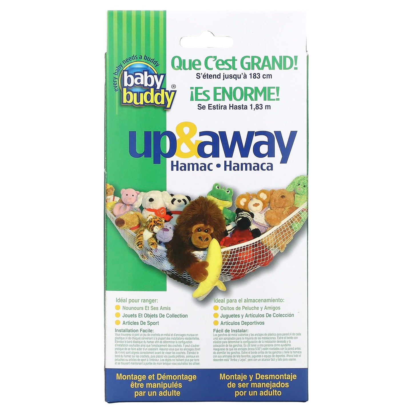 Baby Buddy Up & Away Hammock for Toy Storage & Organization - Image 2