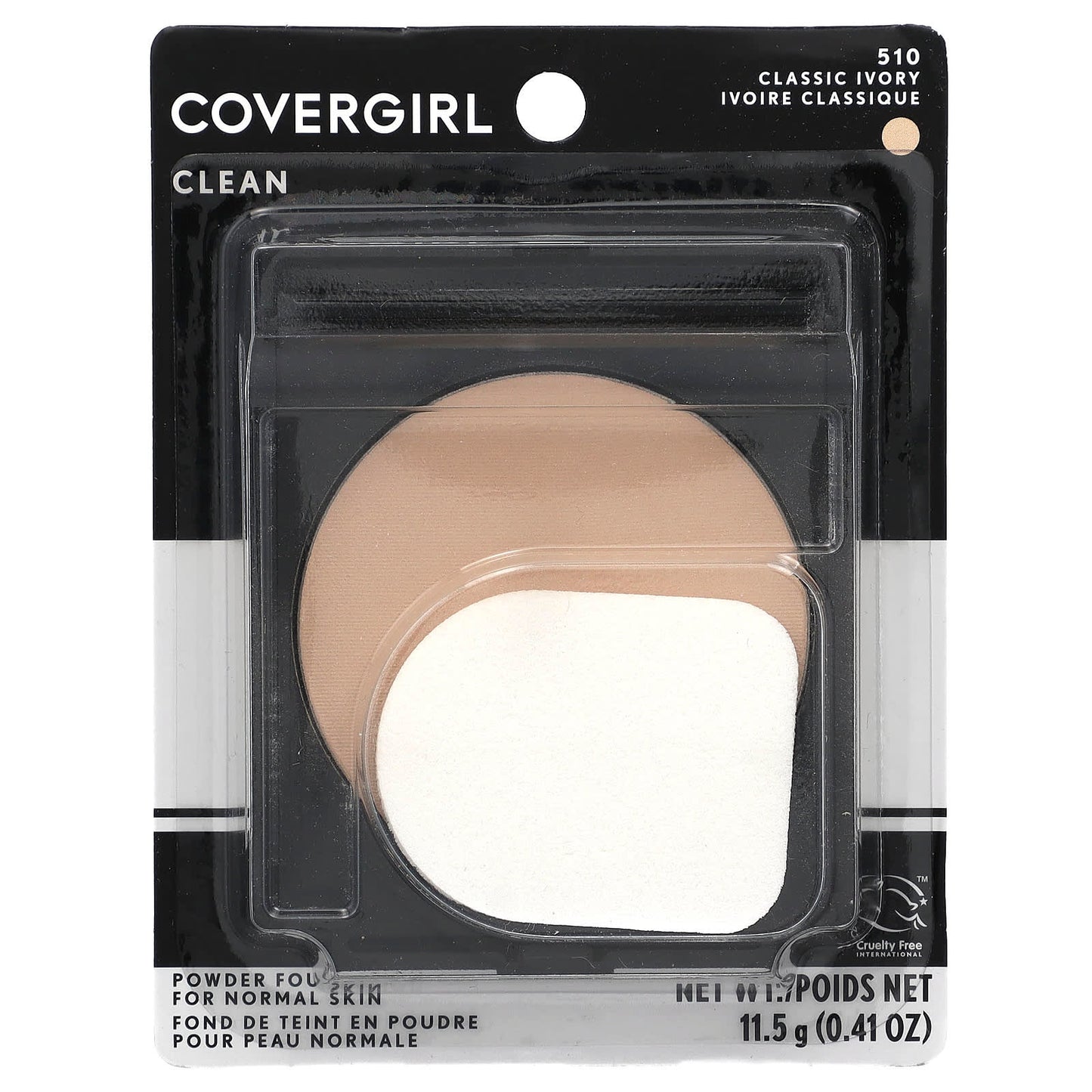 Clean Powder Foundation for Normal Skin by Covergirl - 510 Classic Ivory - Image 2