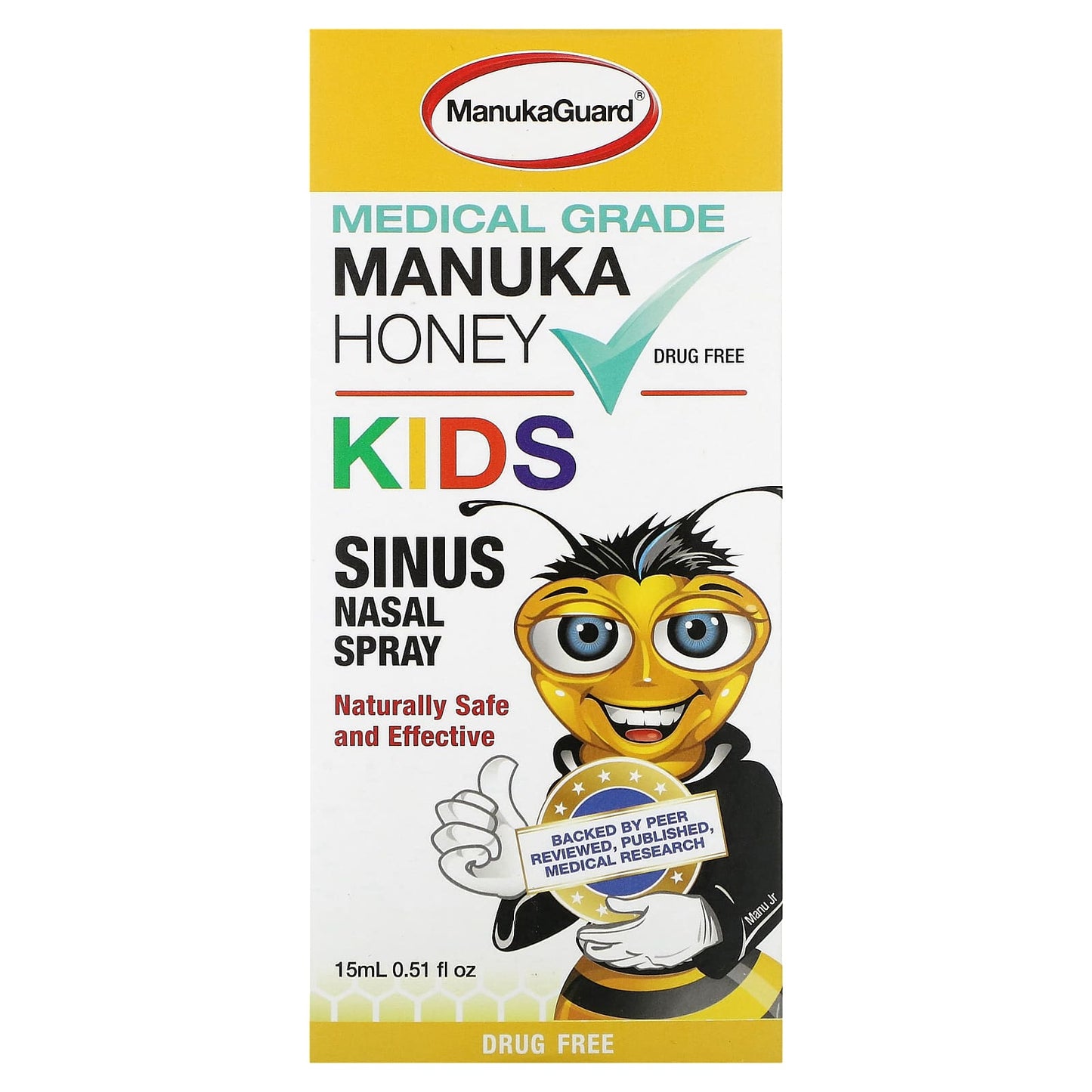 ManukaGuard, Kids, Medical Grade Manuka Honey, Sinus Nasal Spray, Alcohol Free, 0.51 fl oz (15 ml) - Image 2