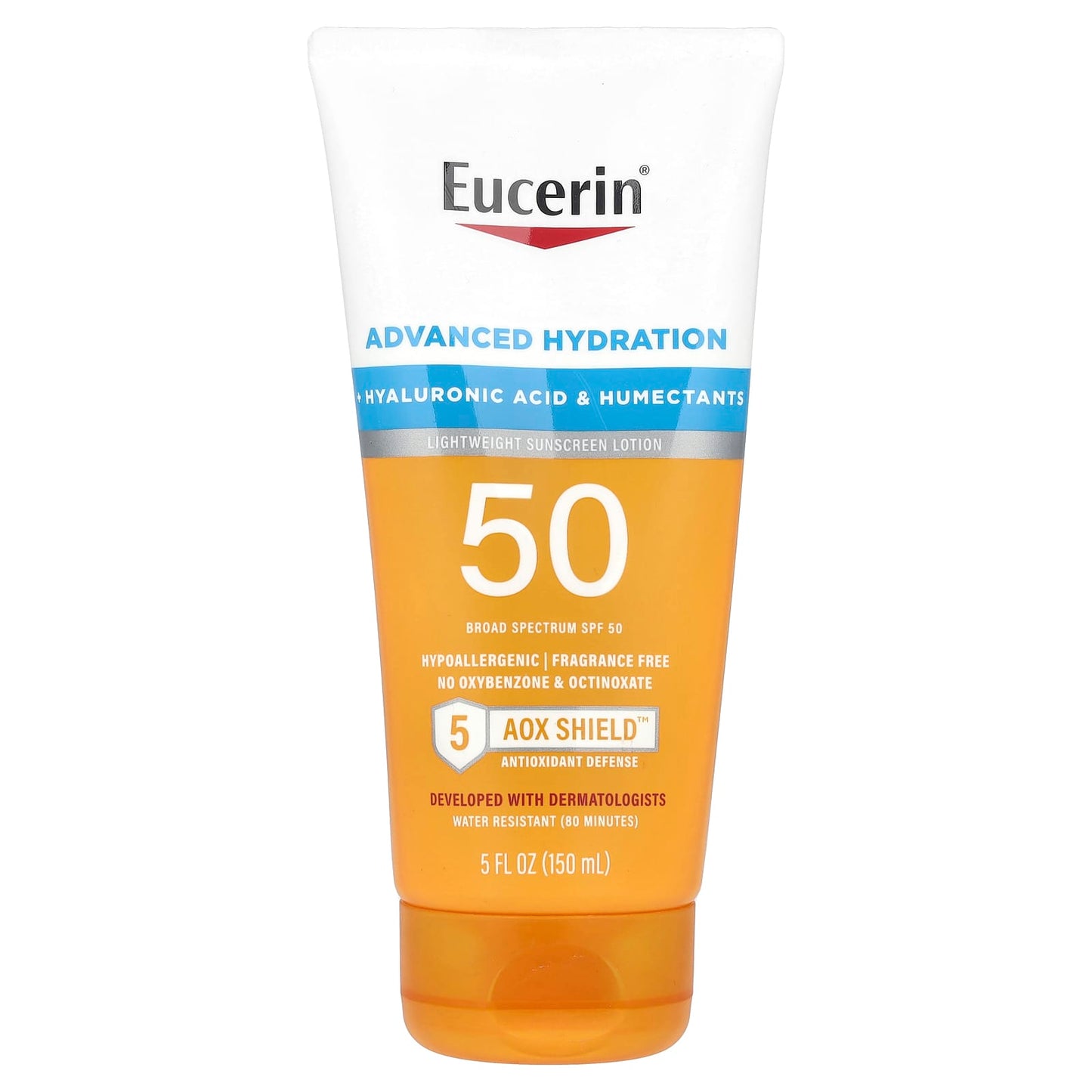 Eucerin Advanced Hydration Lightweight Sunscreen Lotion SPF 50 Fragrance Free - Image 1