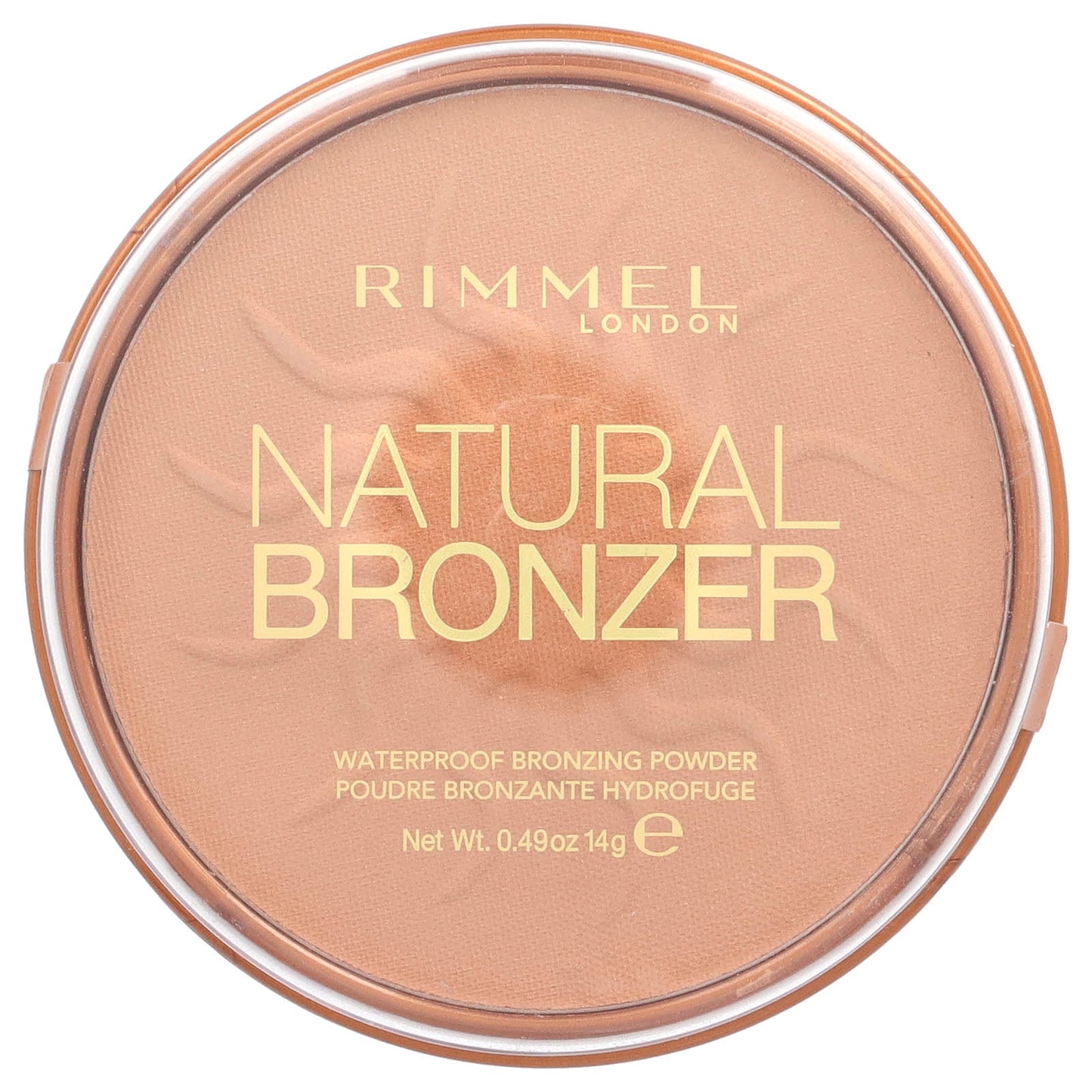 Rimmel London, Natural Bronzer, Waterproof Bronzing Powder, 021 Sun Light, 0.49 oz (14 g) - Image 1