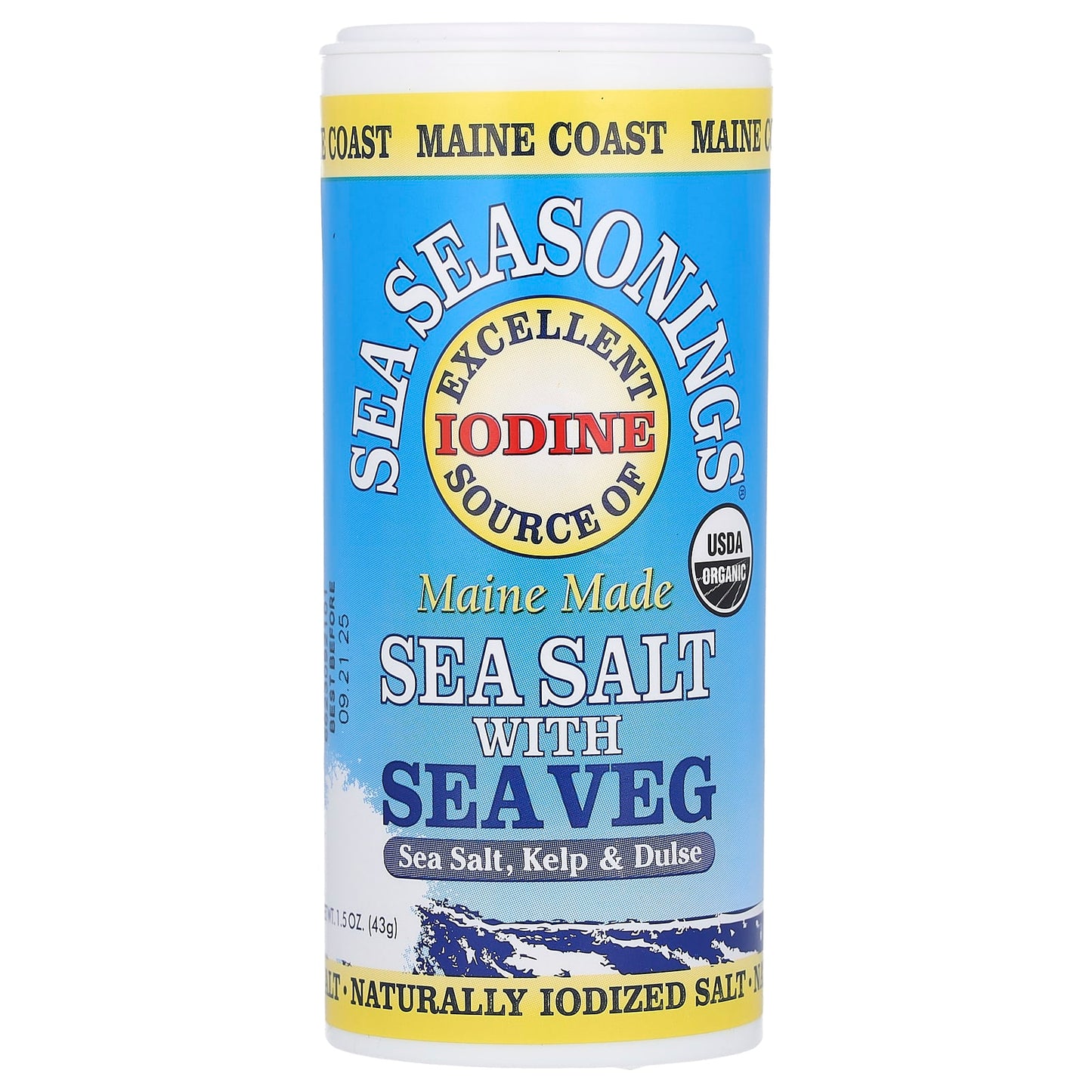Maine Coast Sea Vegetables, Sea Seasonings, Sea Salt with Sea Veg, 1.5 oz (43 g) - Image 1