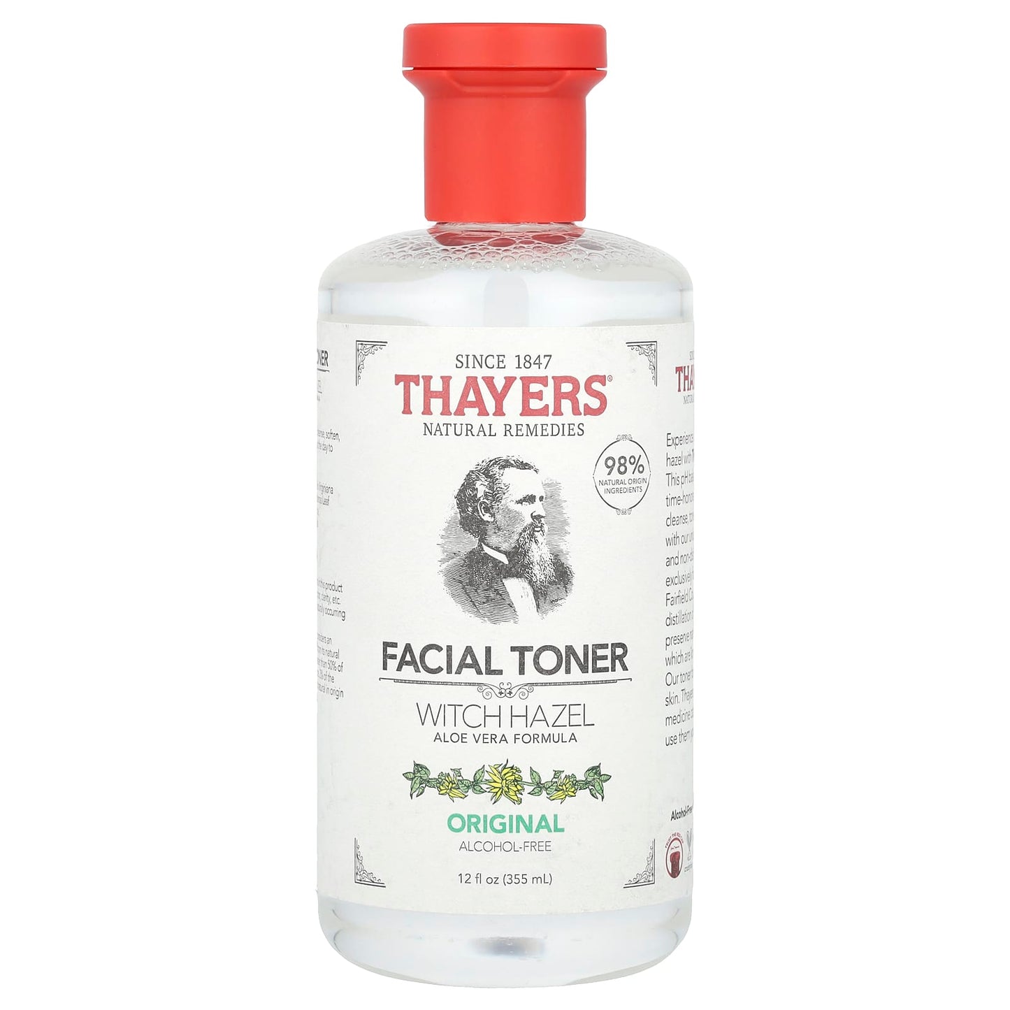 Thayers, Witch Hazel Facial Toner, Alcohol-Free, Original, 12 fl oz (355 ml) - Image 1