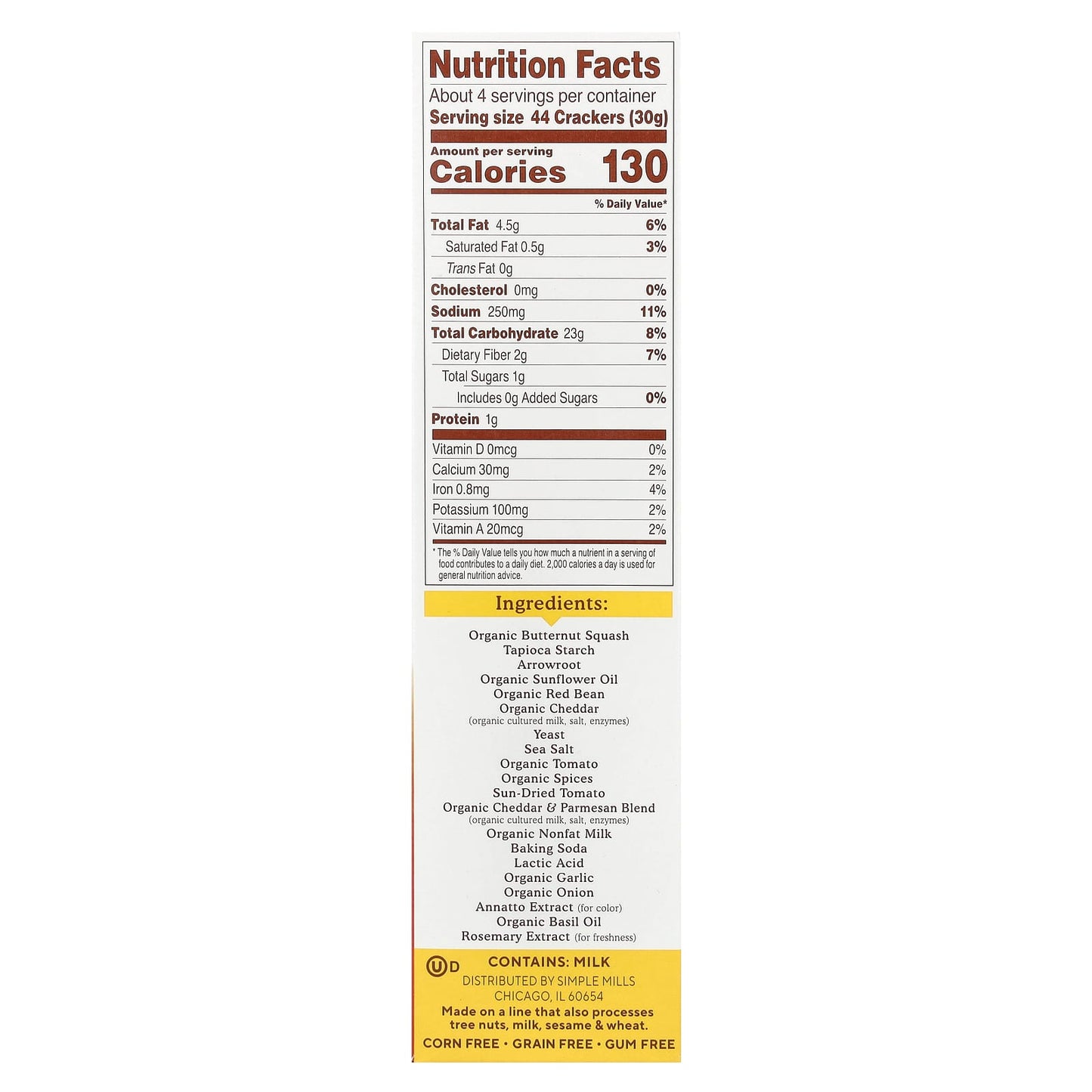 Simple Mills, Pop Mmms™, Baked Snack Crackers, Pizza, 4 oz (113 g) - Image 2