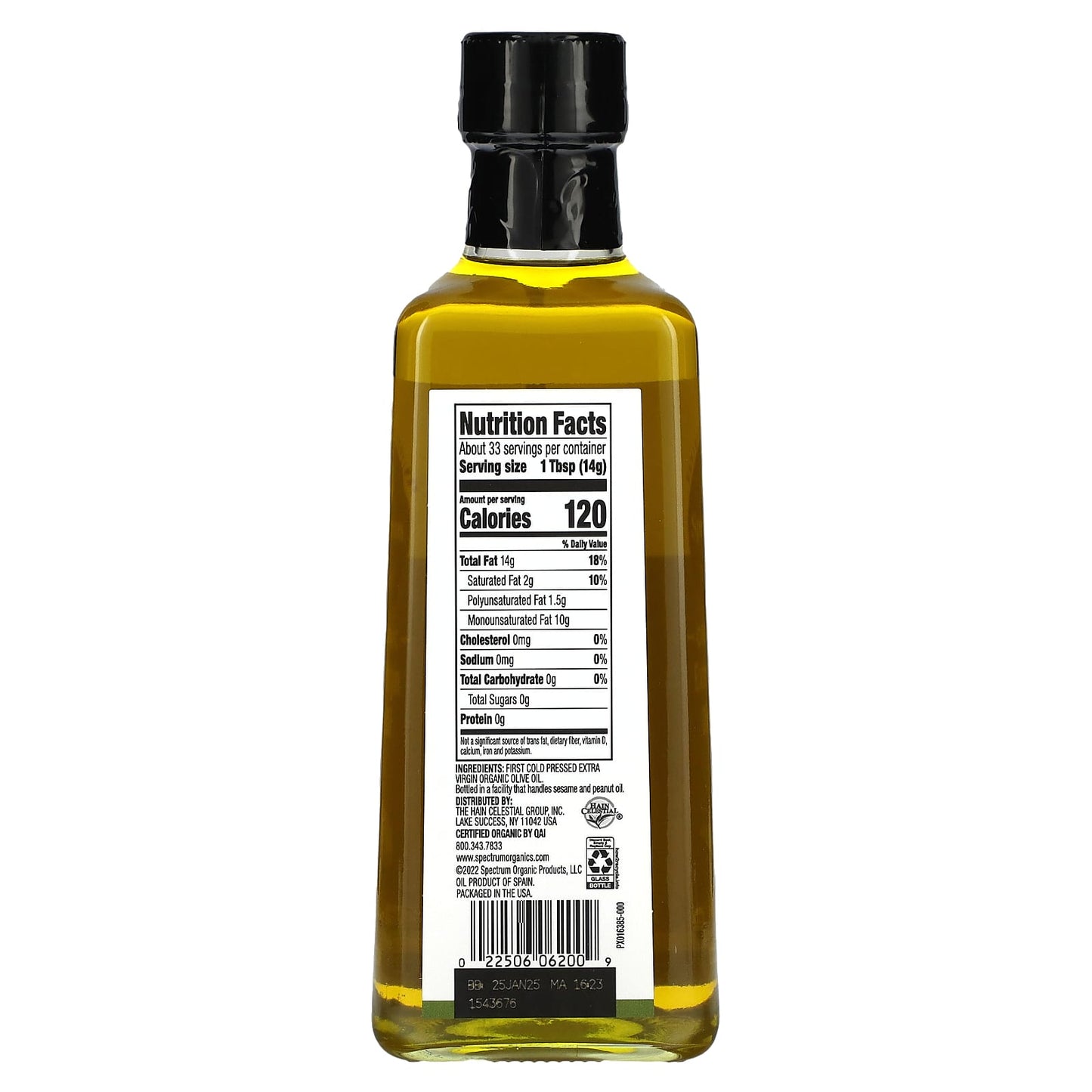 Spectrum Culinary, Organic Extra Virgin Olive Oil, First Cold Pressed, 16 fl oz (473 ml) - Image 2