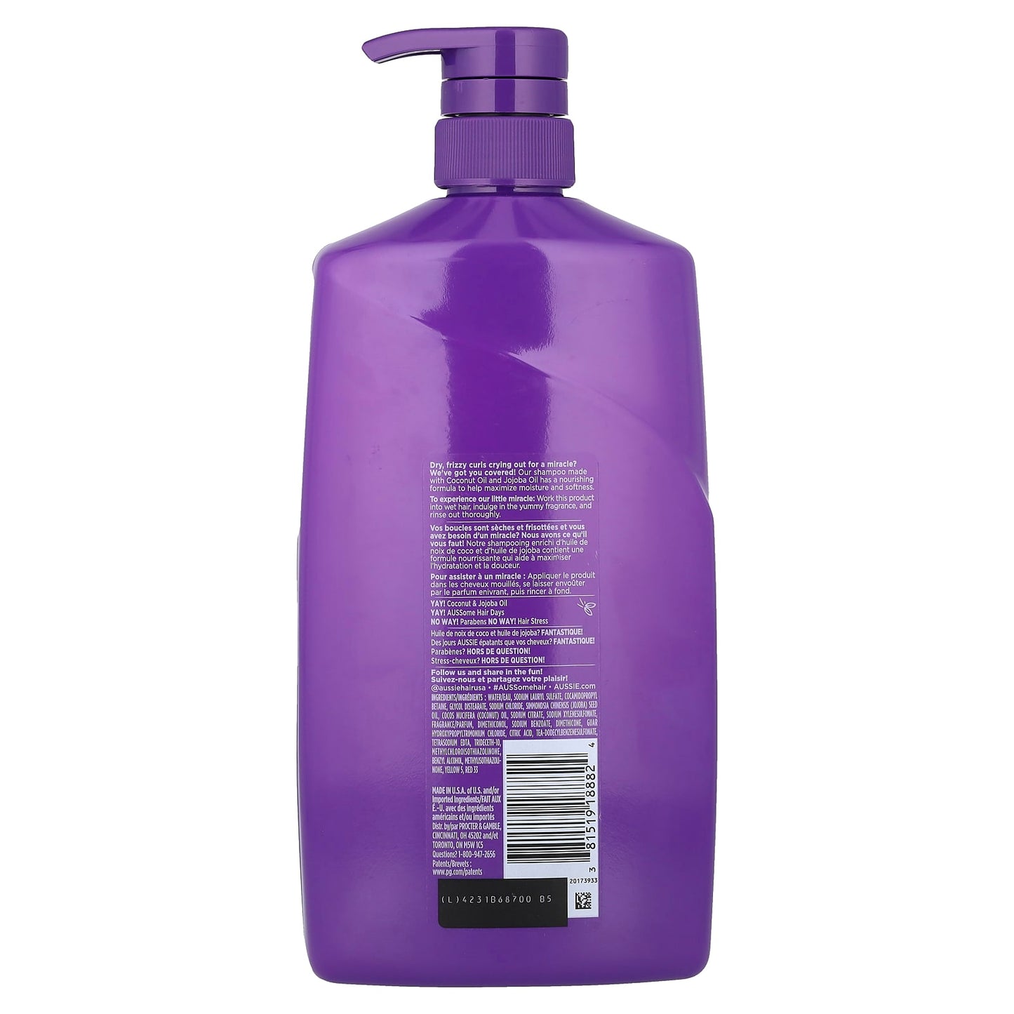 Aussie Miracle Curls Shampoo with Coconut and Jojoba Oil 26.2 fl oz - Image 2
