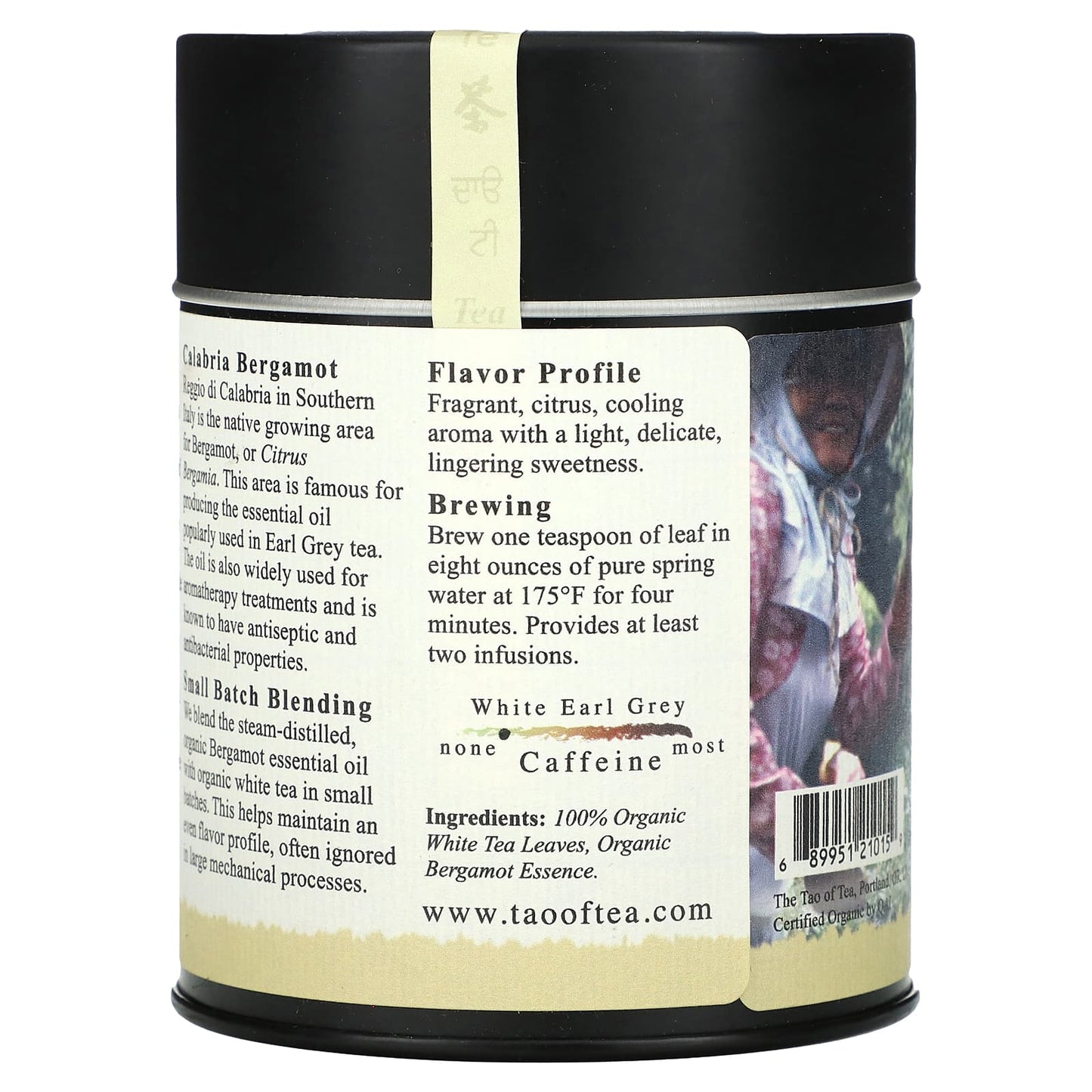 The Tao of Tea, Certified Organic Bergamot & White Tea, White Earl Grey, 2 oz (57 g) - Image 2