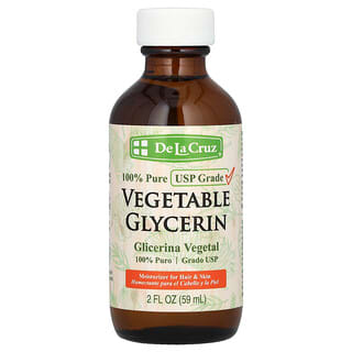De La Cruz 100% Pure Vegetable Glycerin - Natural Moisturizer for Hair & Skin