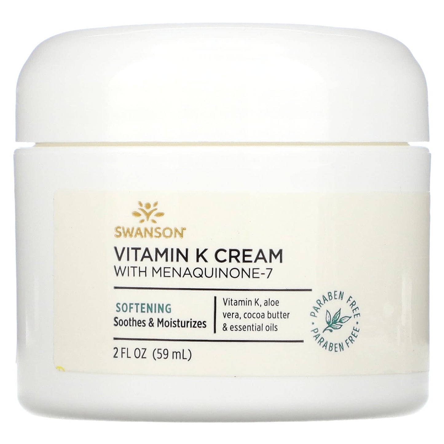 Swanson, Vitamin K Cream with Menaquinone-7, 2 fl oz (59 ml) - Image 1