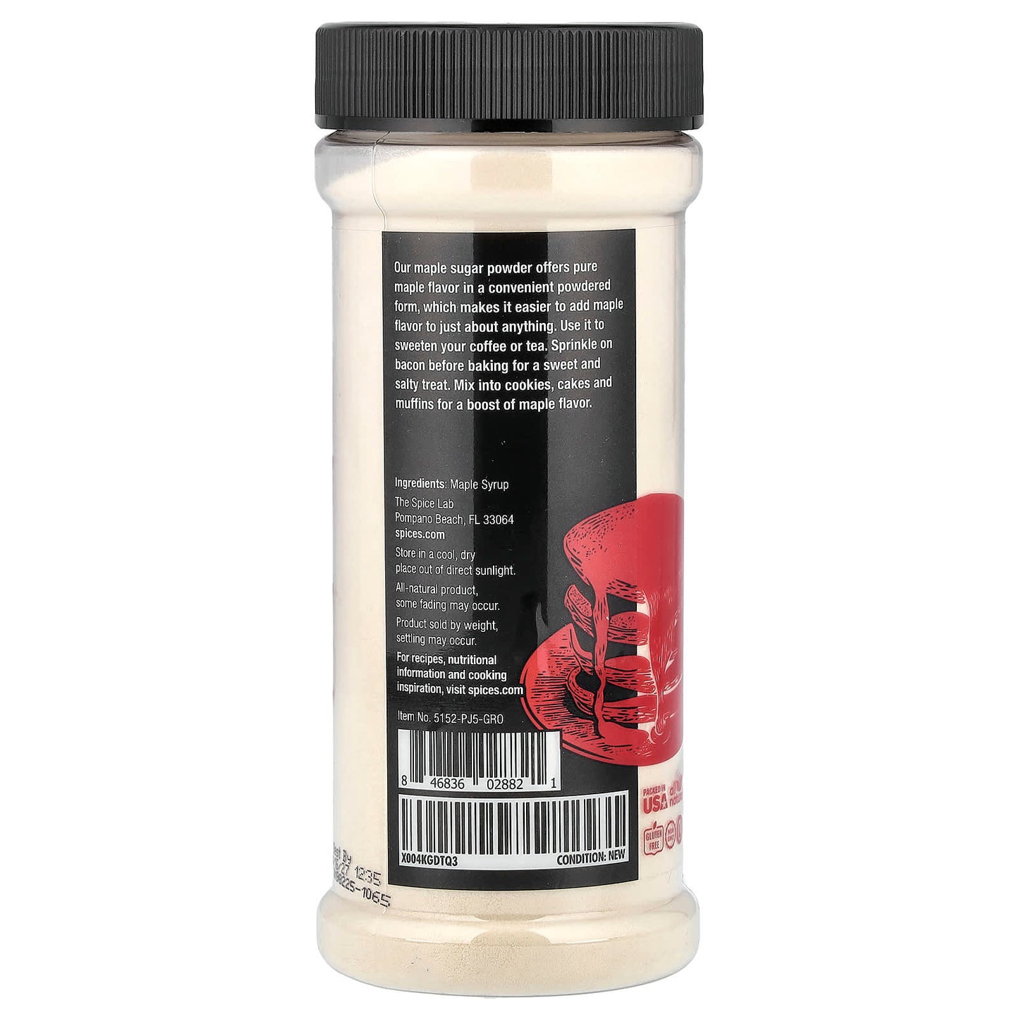 The Spice Lab, Maple Sugar Powder, 5.8 oz (164 g) - Image 2