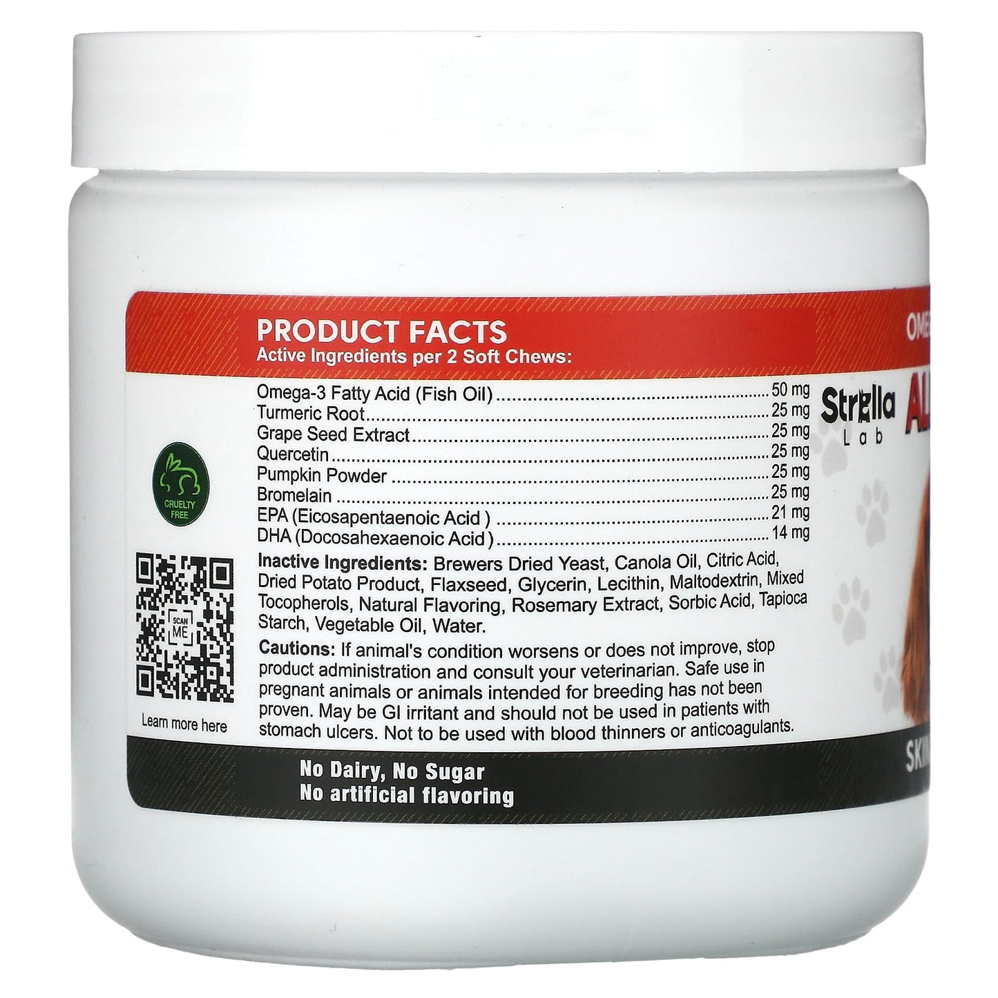 StrellaLab, Allergy Relief, Immune Chews, For Dogs , 120 Soft Chews, 9.3 oz (264 g) - Image 2