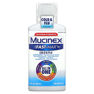 Mucinex Fast-Max Cold & Flu Relief for Adults, 6 fl oz