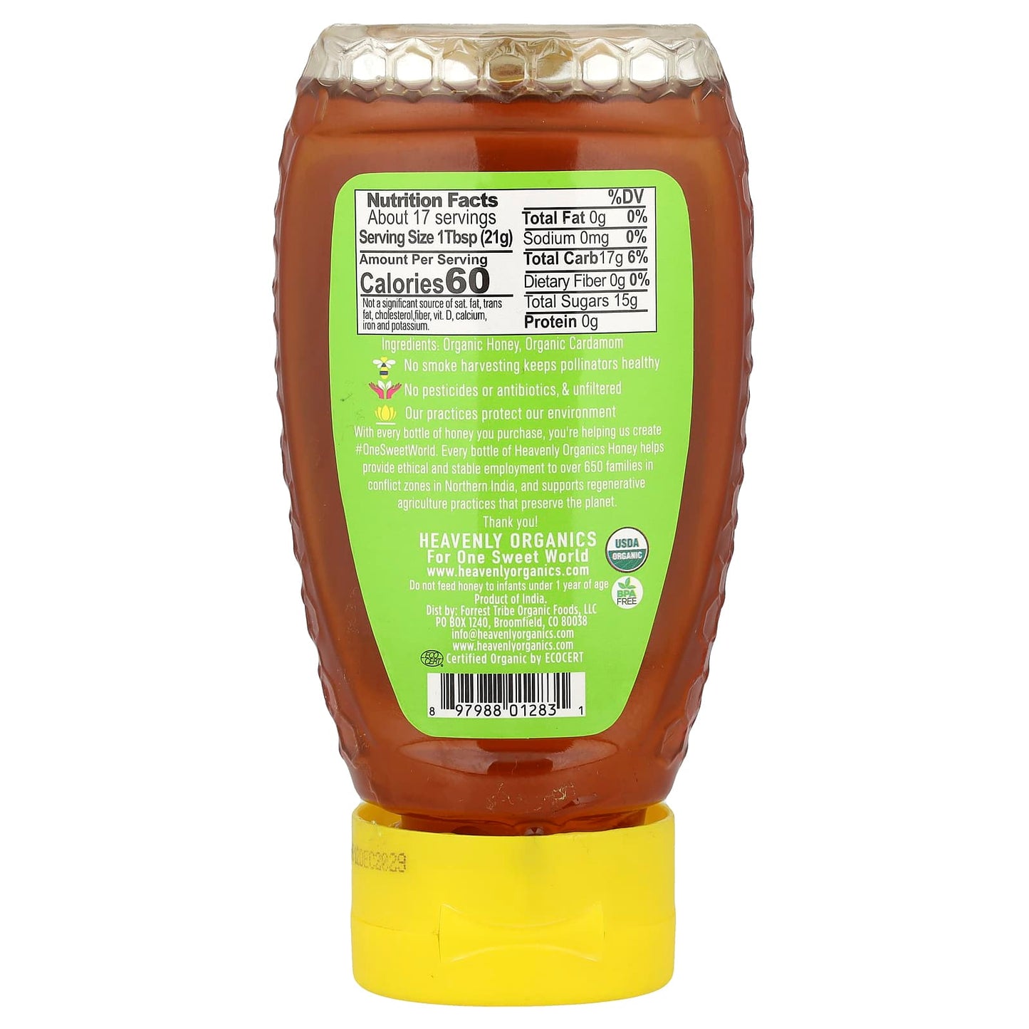 100% Organic Cardamom Honey | USDA Certified | Fair Trade - Image 2