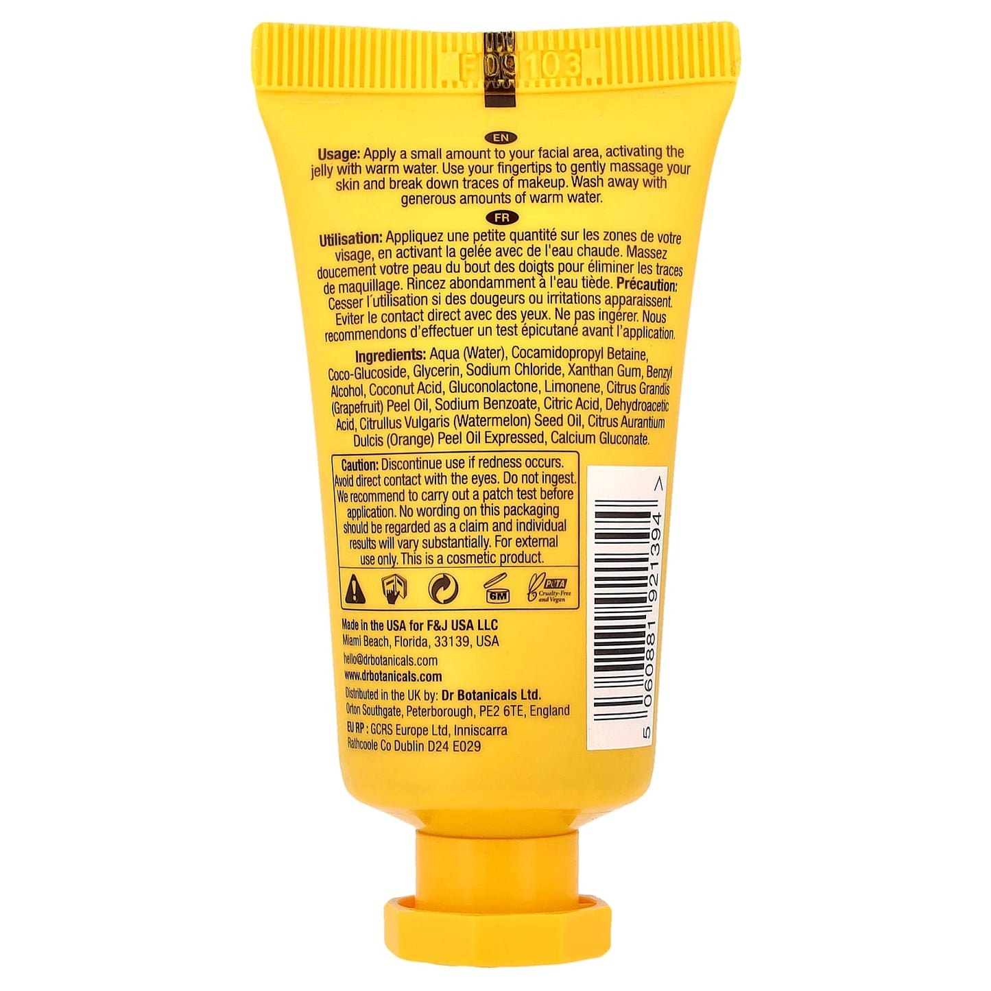 Dr. Botanicals Grapefruit & Watermelon Refreshing Cleanser, 30ml, Cruelty-Free - Image 2