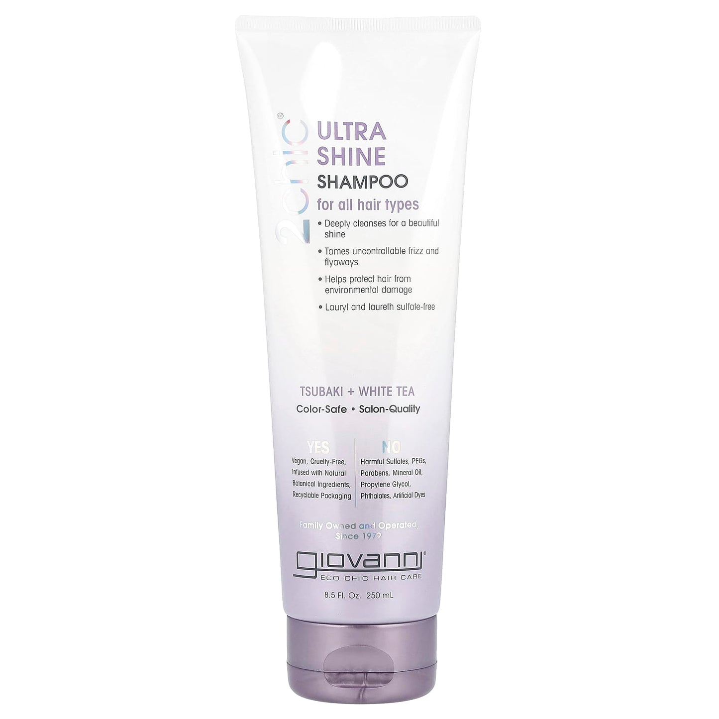 Giovanni Ultra Shine Shampoo for All Hair Types 8.5 fl oz (250 ml) - Image 1