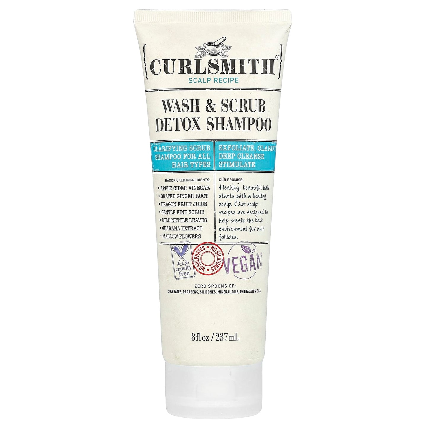 Curlsmith Clarifying Detox Shampoo for All Hair Types | 8 fl oz - Image 1