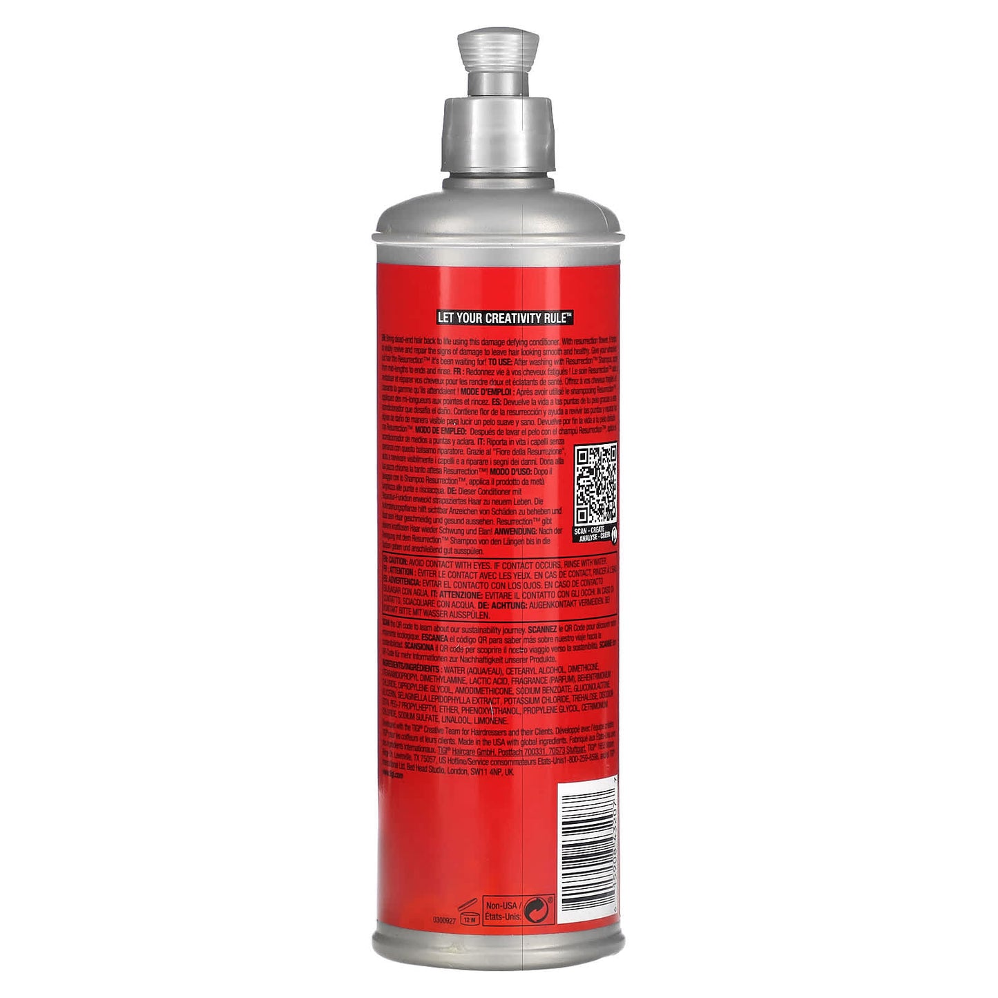TIGI, Bed Head, Resurrection, Super Repair Conditioner, For Weak, Brittle Hair, 13.53 fl oz (400 ml) - Image 2
